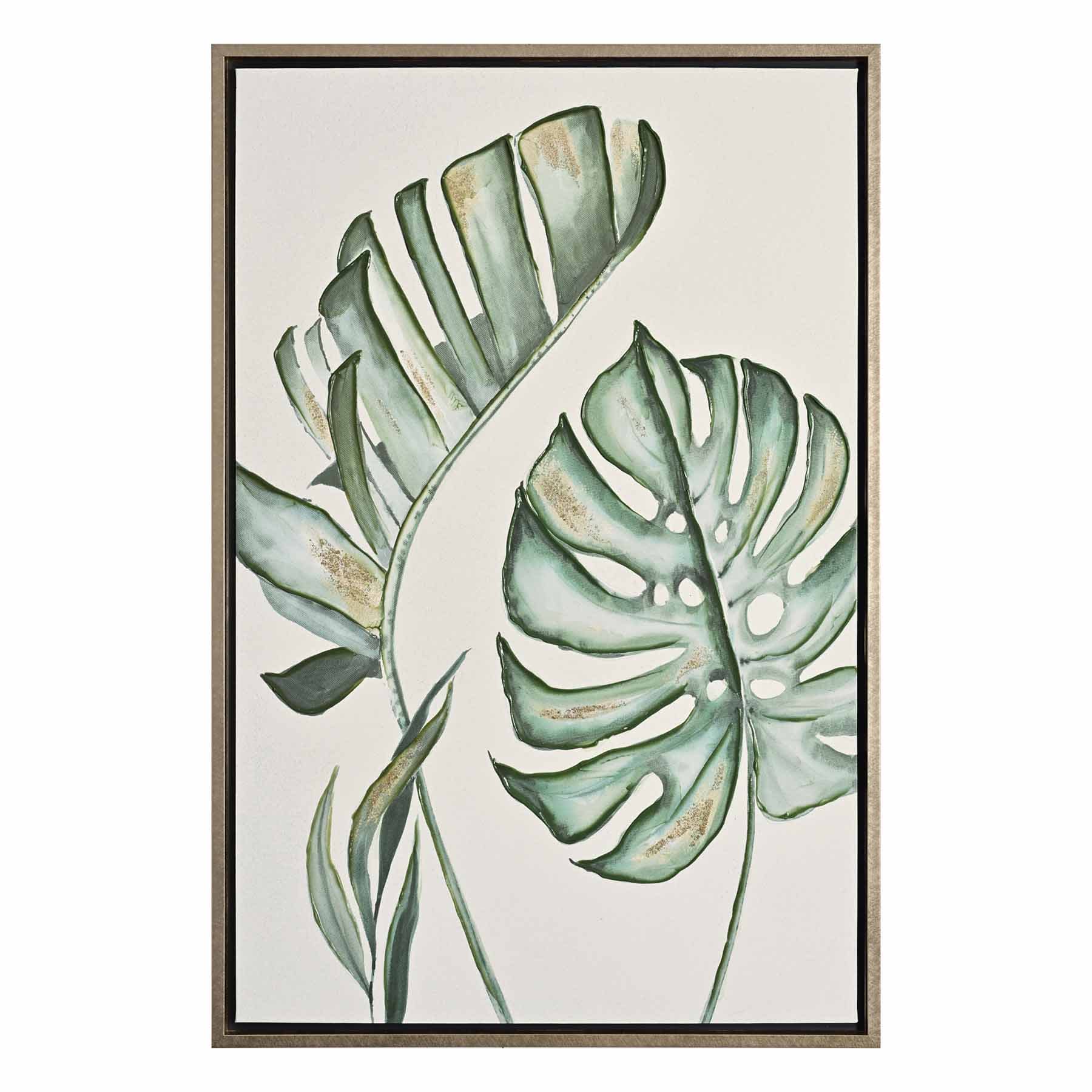 Framed Leaves Canvas Wall Art, 24x36