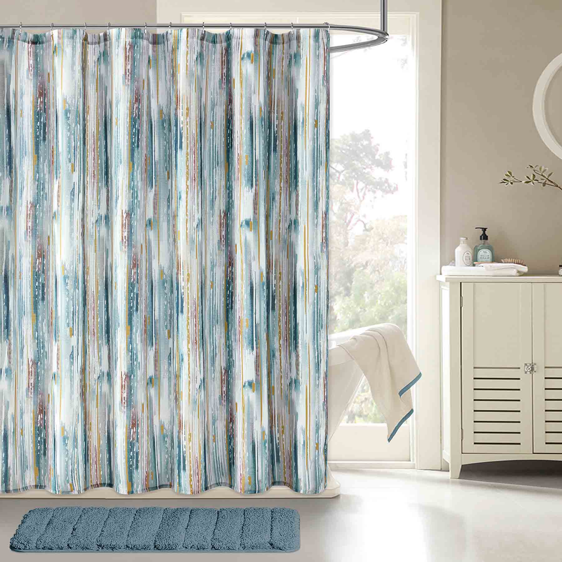Waterfall Whisper Print Shower Curtain, 72"