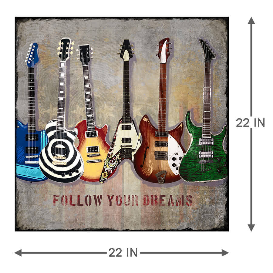 Follow Your Dreams Canvas Wall Art, 22"