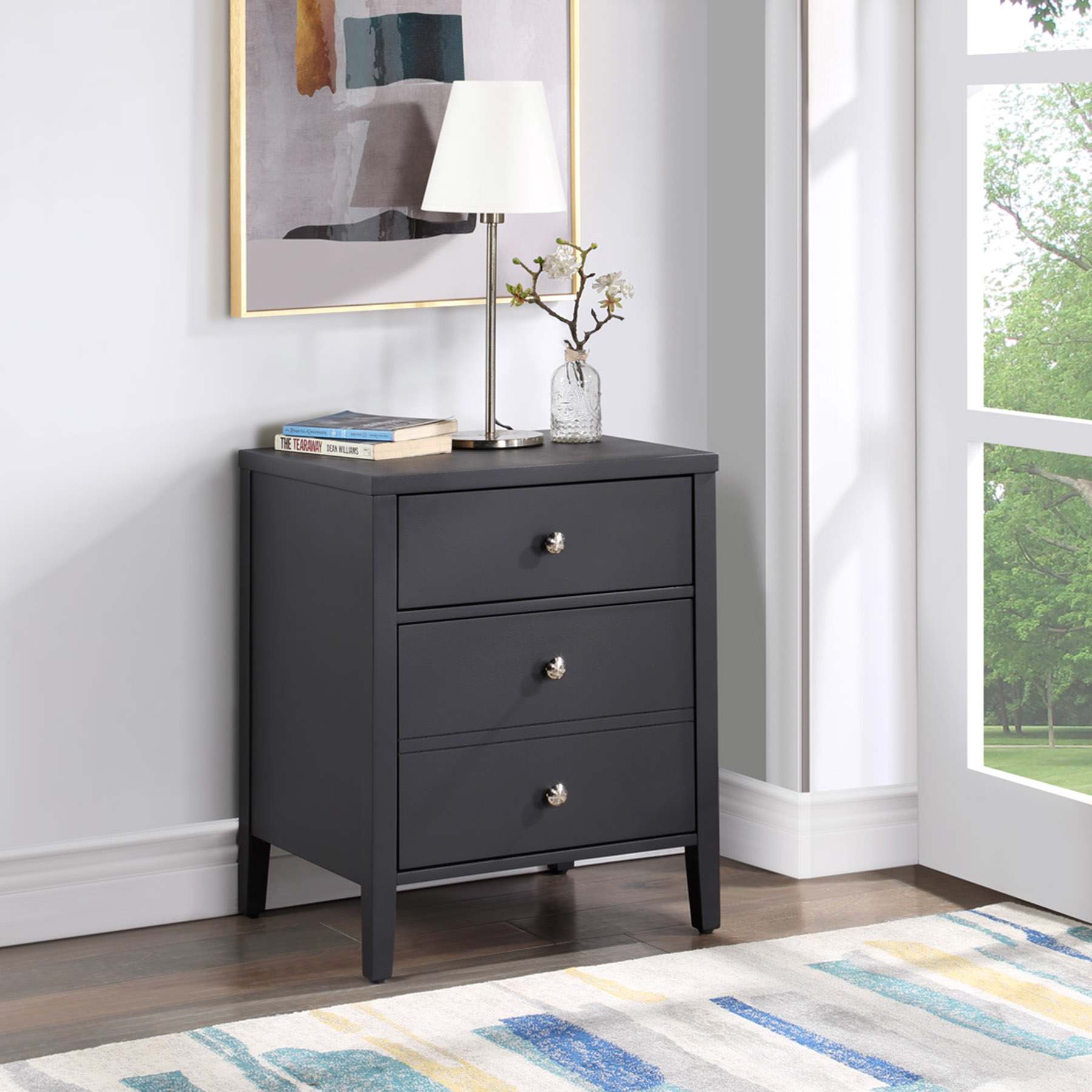 Honeybloom Beck 2-Drawer Cabinet, Grey
