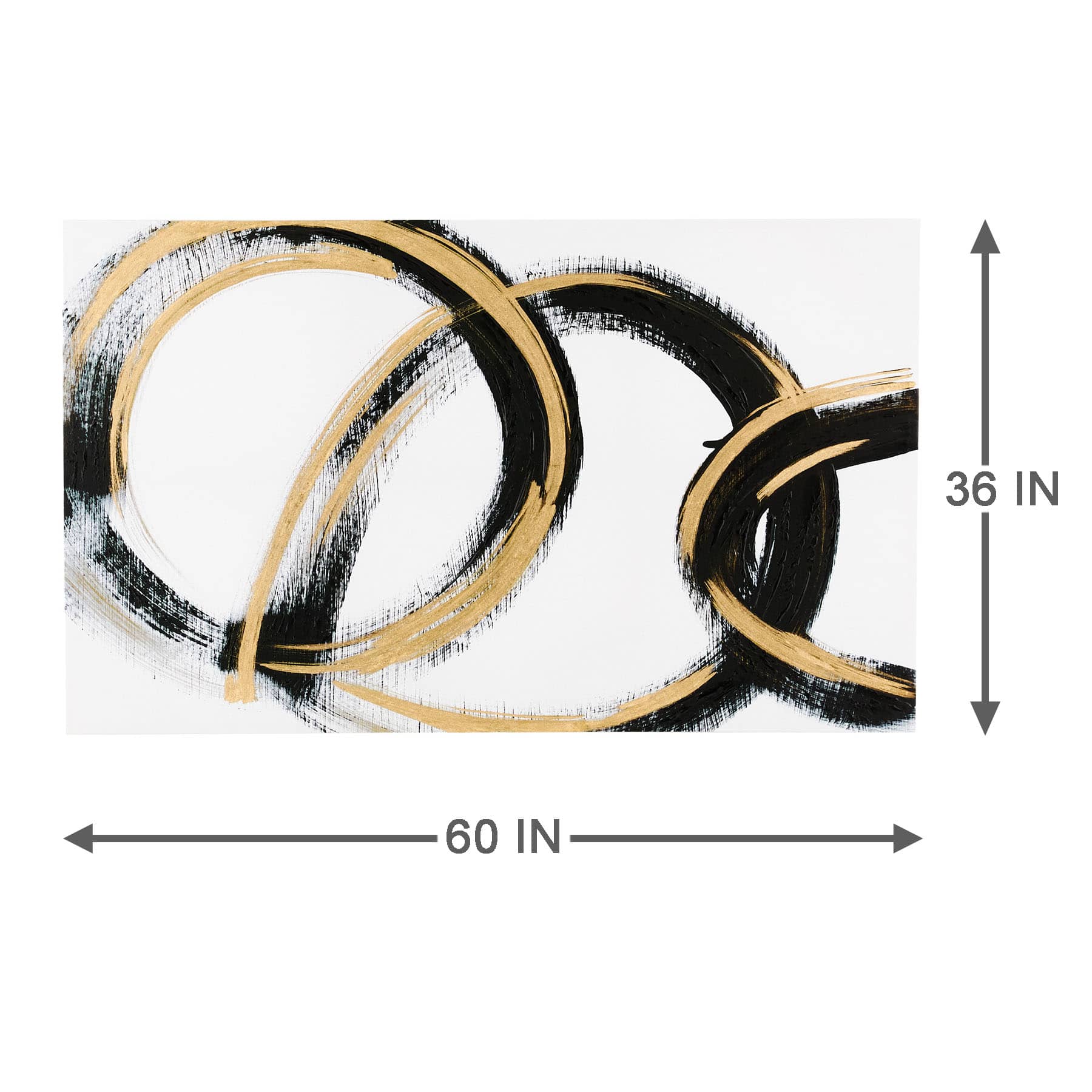 Crosby St Abstract Swirls Canvas Wall Art, 36x60