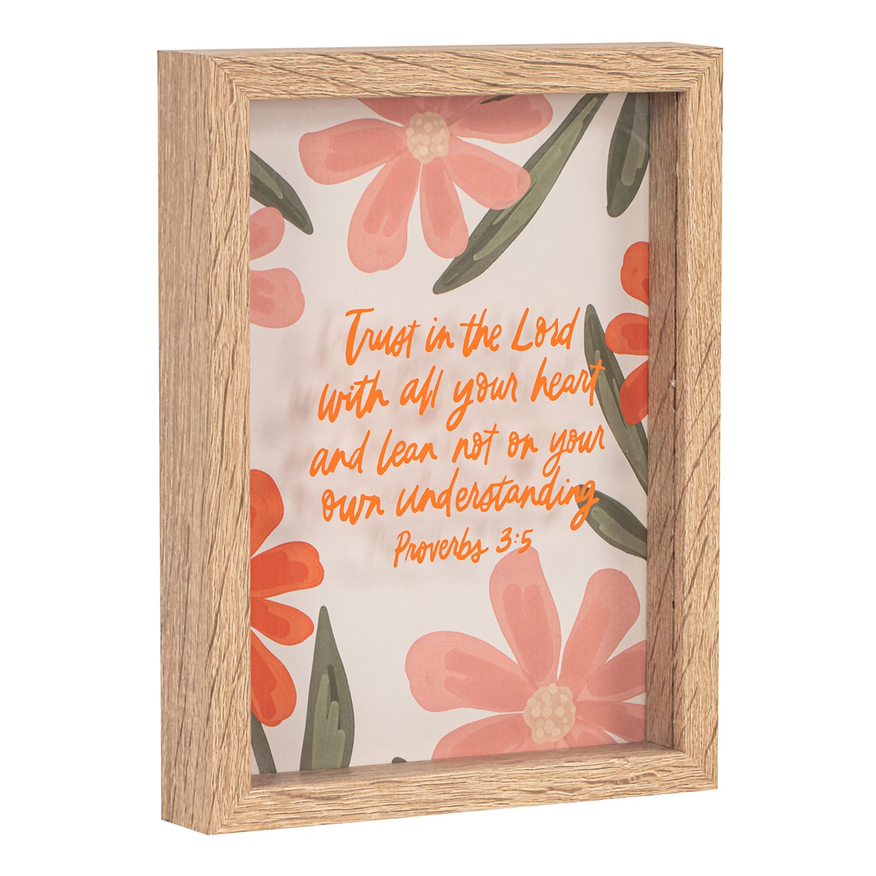 Faith Script Floral Table Sign, 8x6