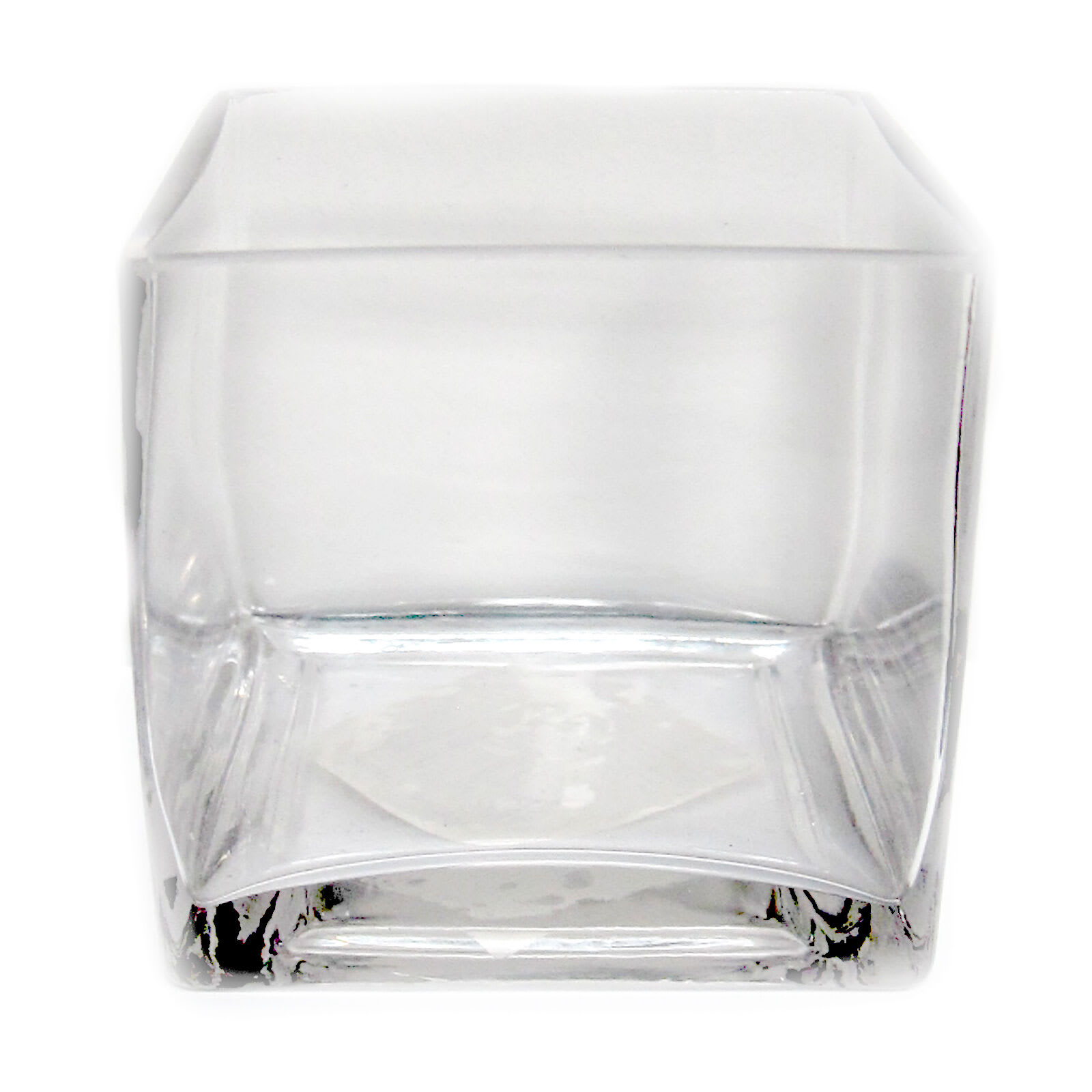 Clear Cube Glass Vase, 4"