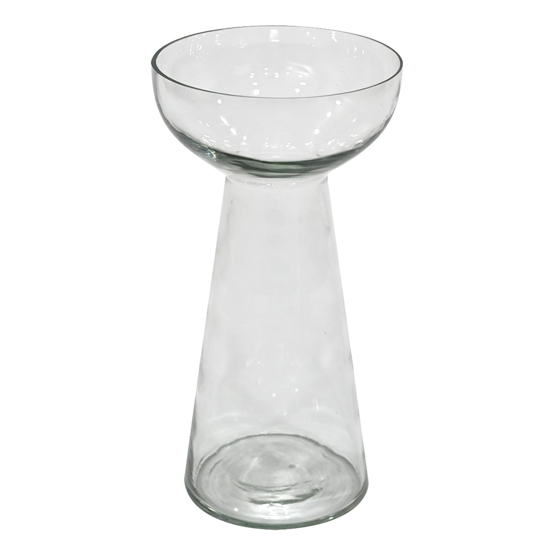 Clear Glass Bulb Vase, 9.5"