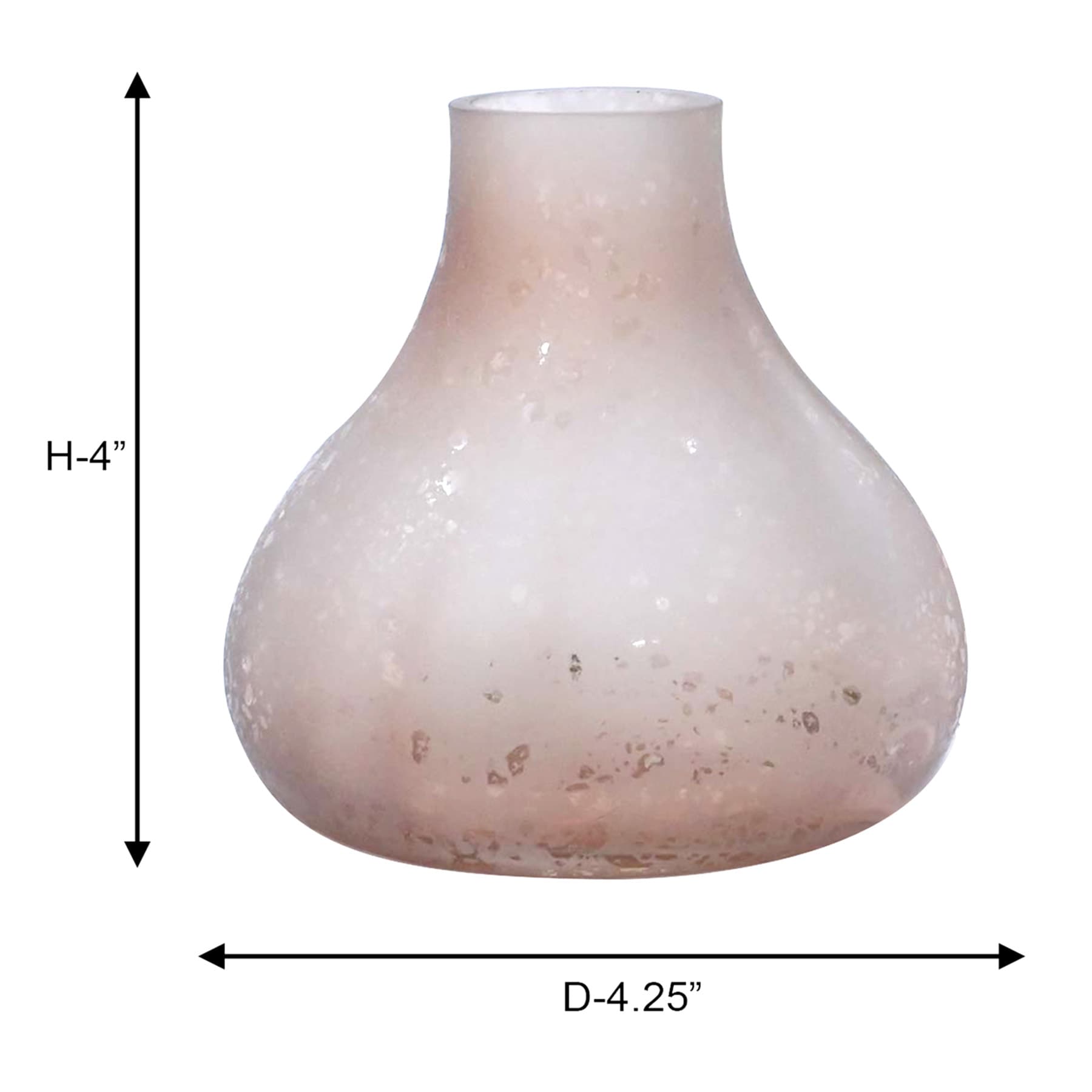 Pink Glass Vase, 4"