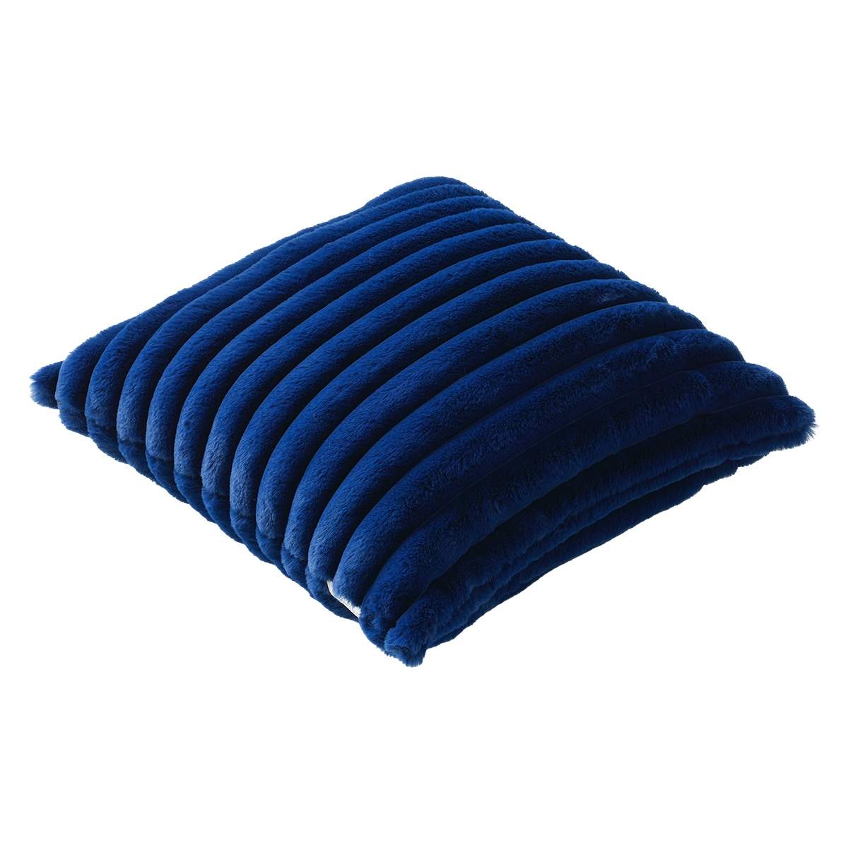 Navy Wide Rib Throw Pillow, 18"