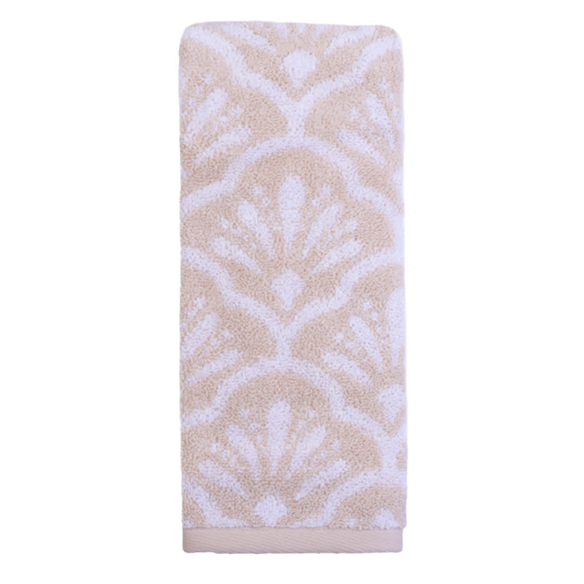 Providence Luxury Jacquard Tan Hand Towel, 16x28