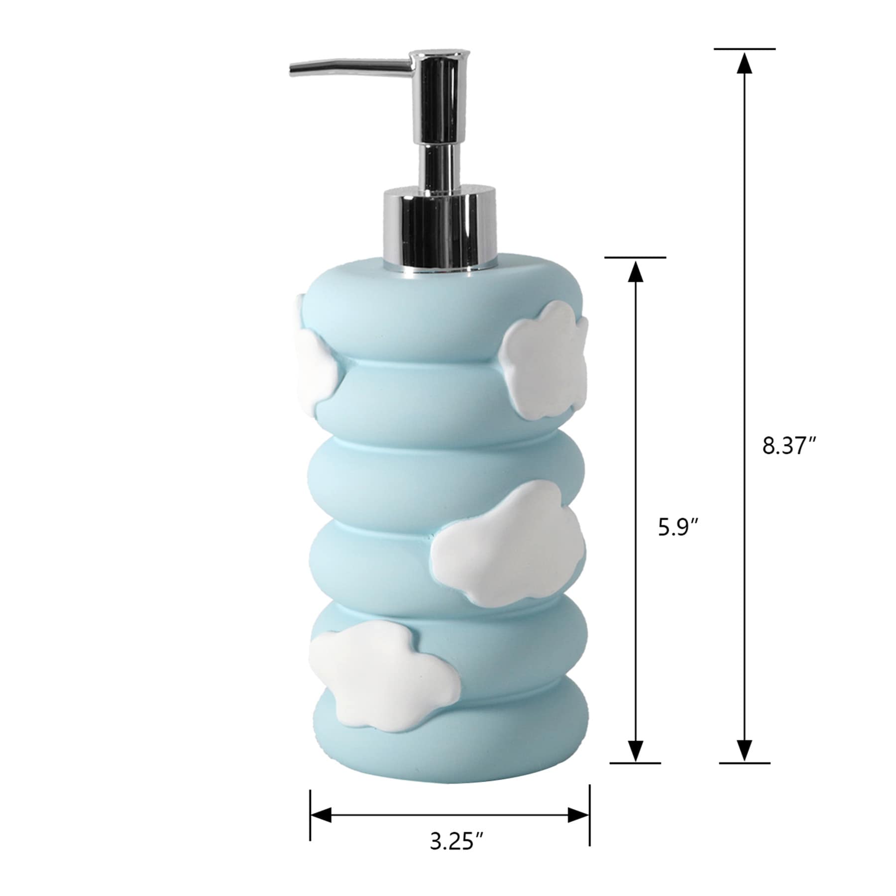 Blue & White Cloud Soap Dispenser