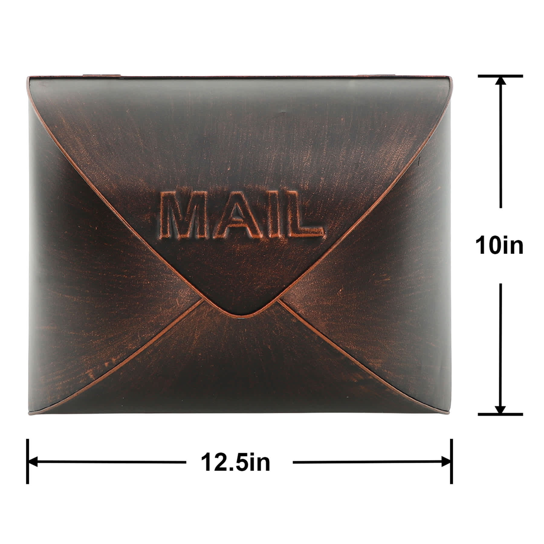 Honeybloom Bronze Metal Mailbox, 12"