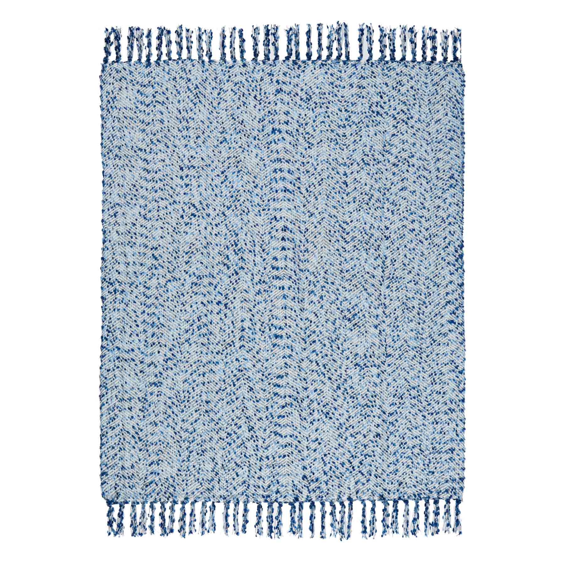 Blue Woven Dots Throw Blanket, 50x60