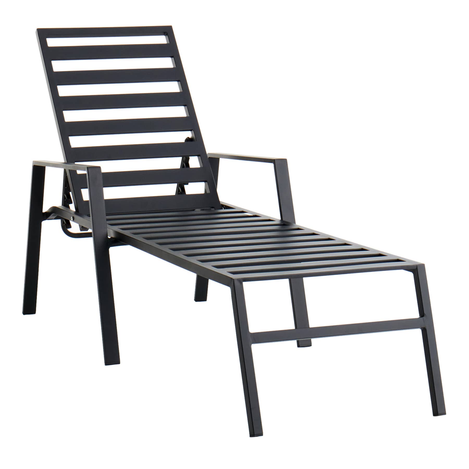 Grammercy Black Patio Chaise Lounge Chair