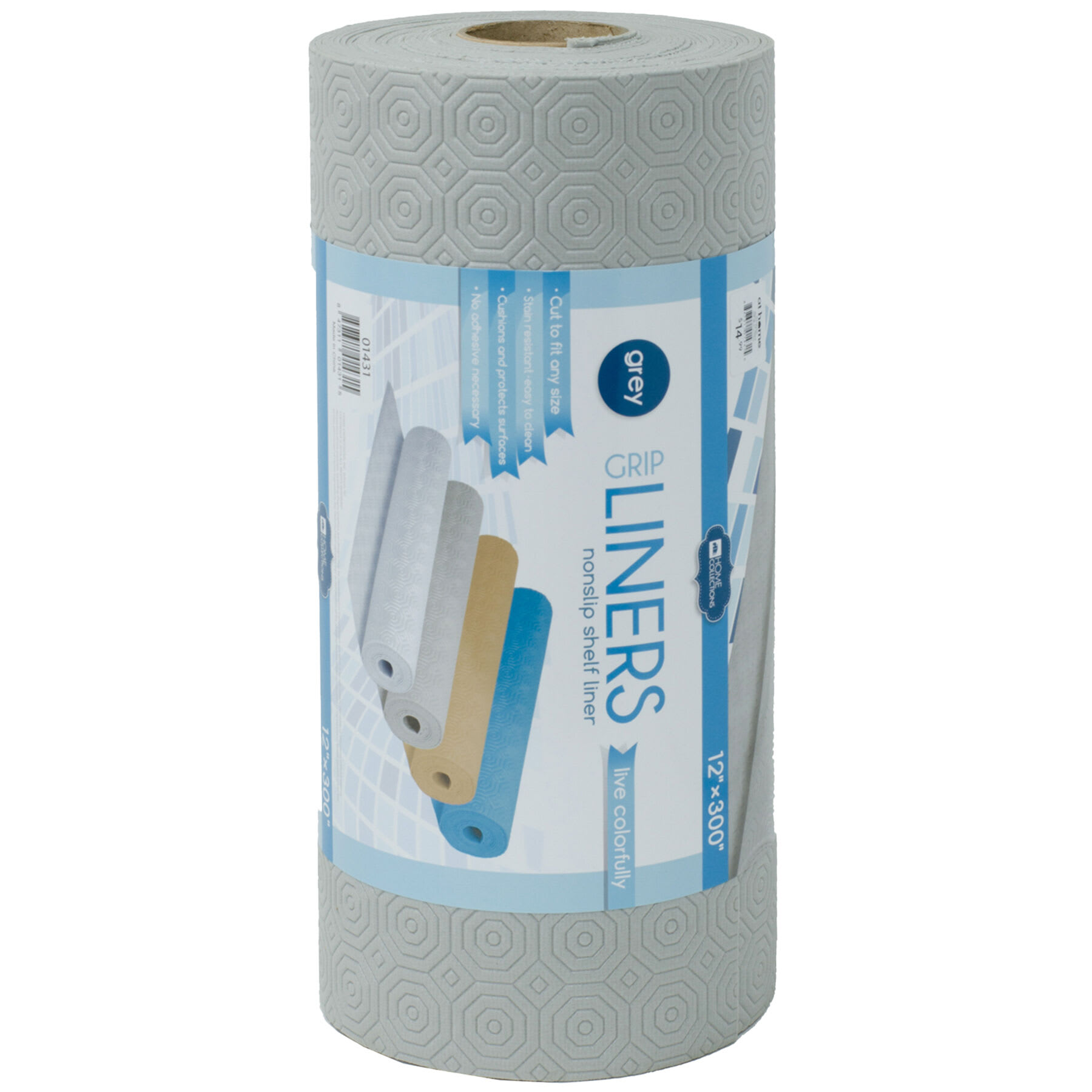 Grip Liners Grey Nonslip Shelf Liner, 12x300