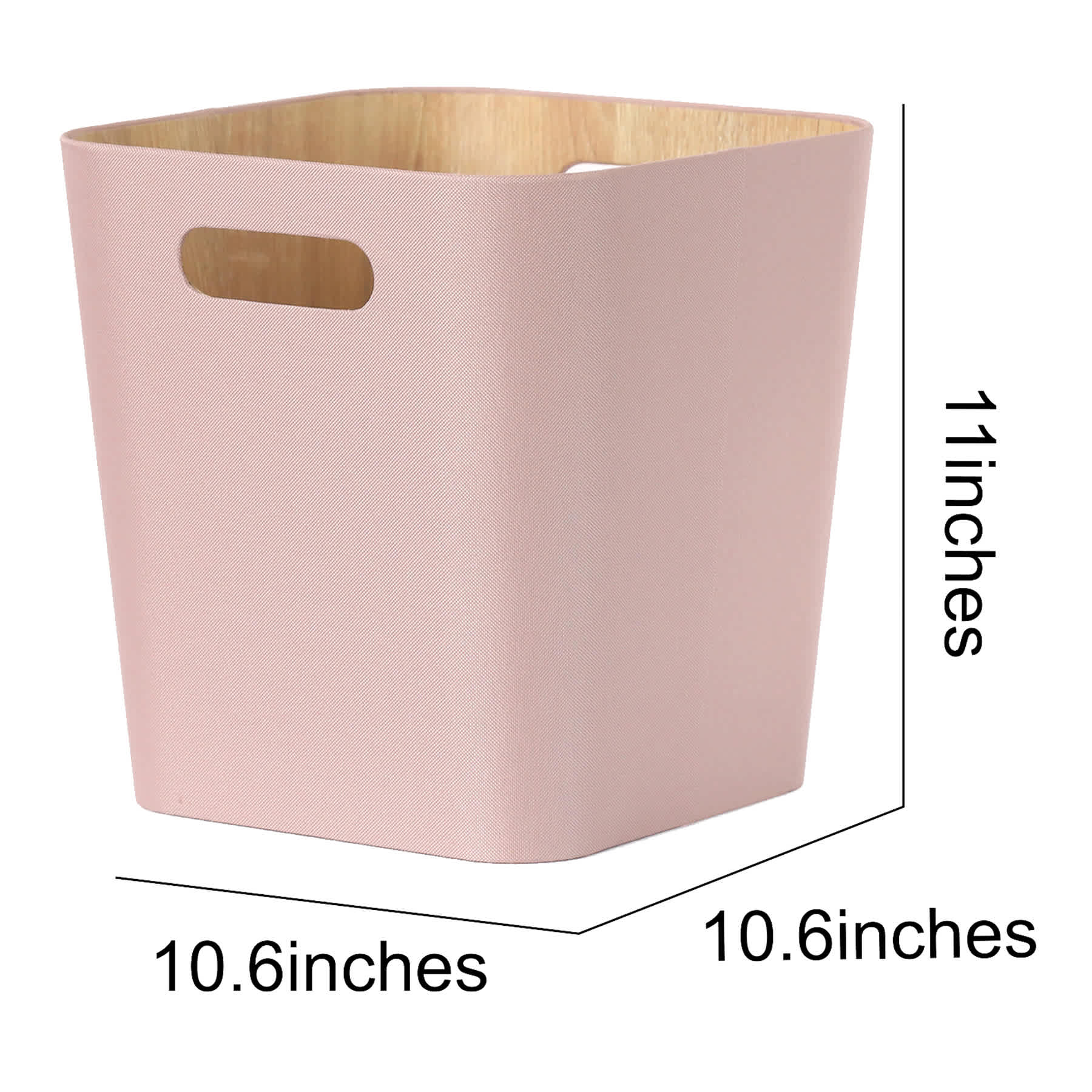 Pink Sage & Wood Print Storage Bin, 14l