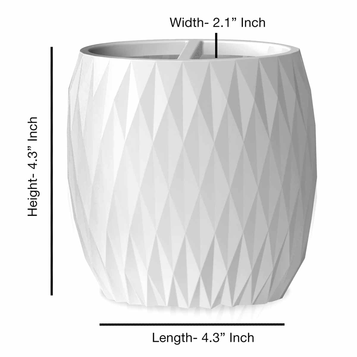 Crosby St. White Wave Bath Toothbrush Holder, 4"