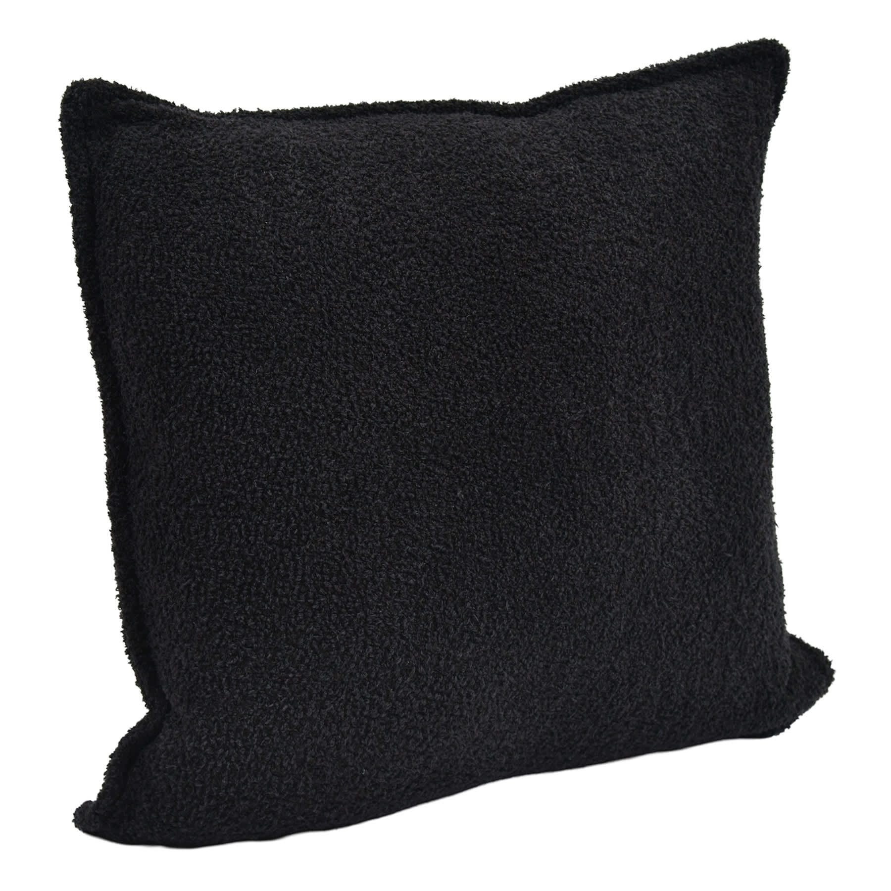 Crosby St. Black Soft Textured Boucle Throw Pillow, 24"