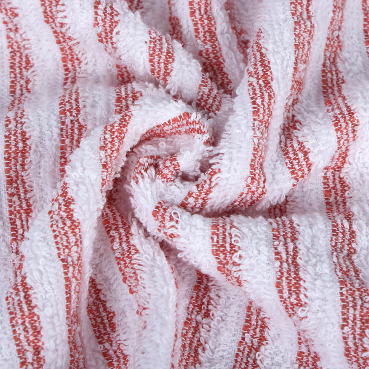 Essential Striped Terracotta Washcloth, 13"