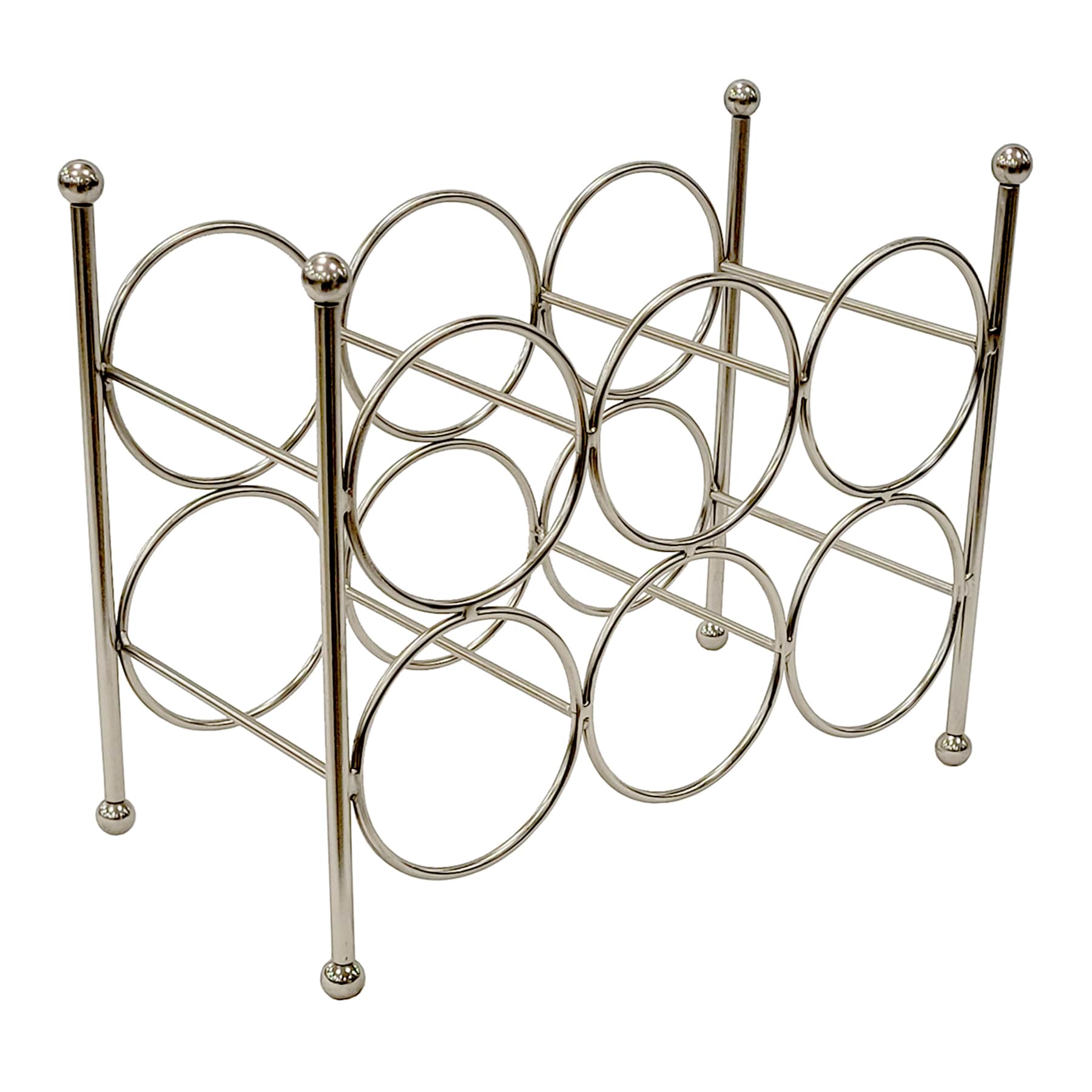 6-Bottle Nickel Wine Rack