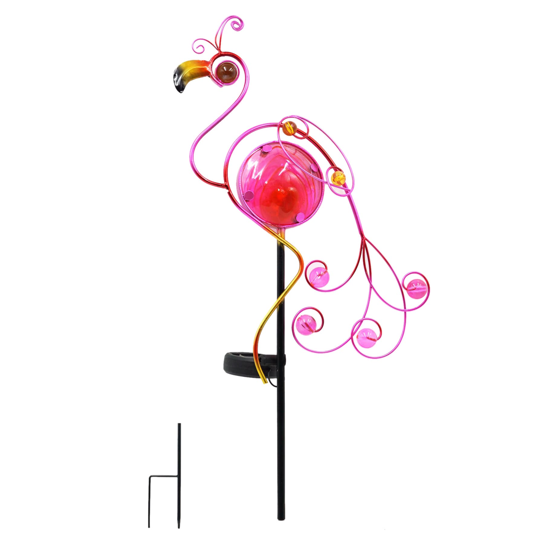 Pink Flamingo Solar Yard Stake, 40"