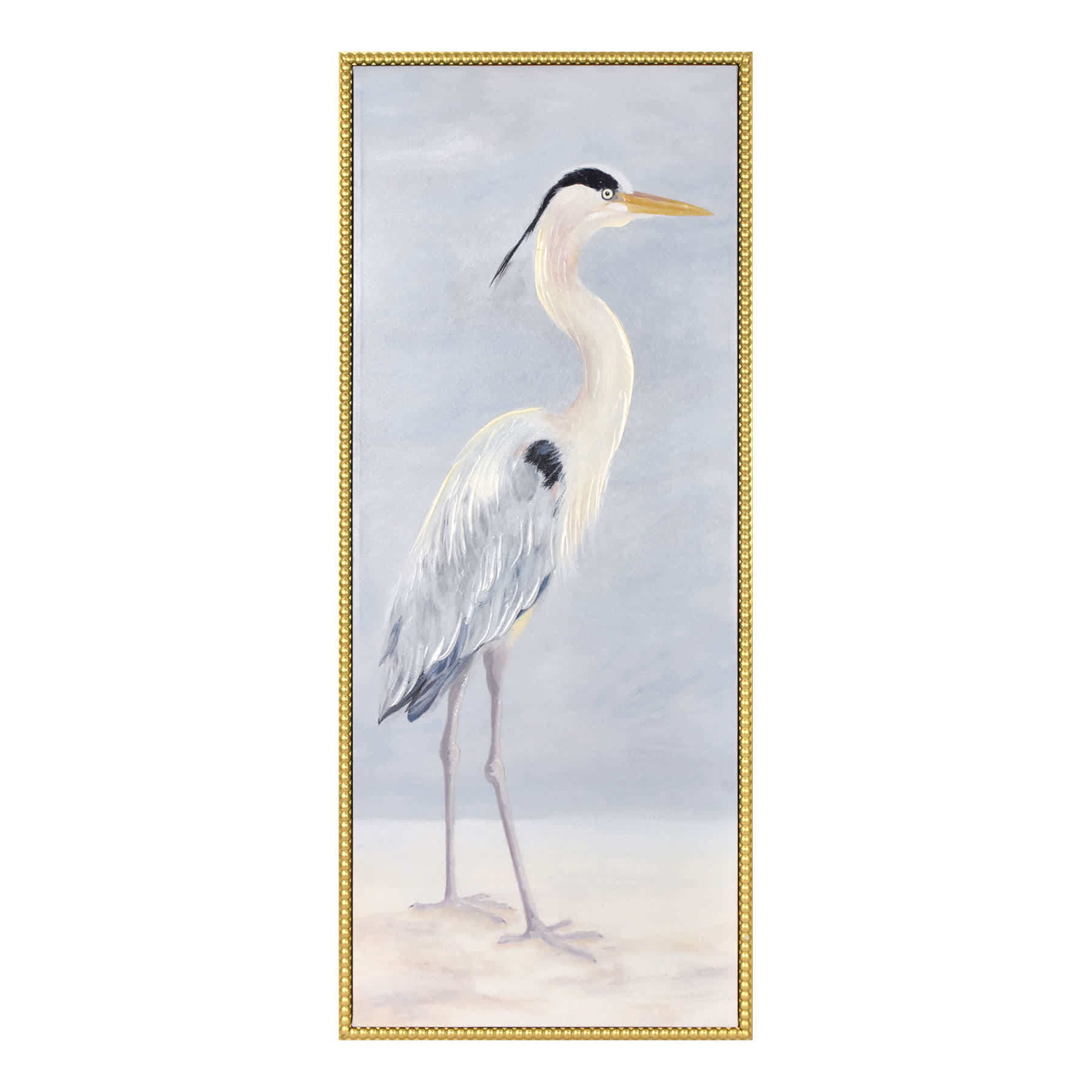 Providence Framed Heron Canvas Wall Art, 13x31