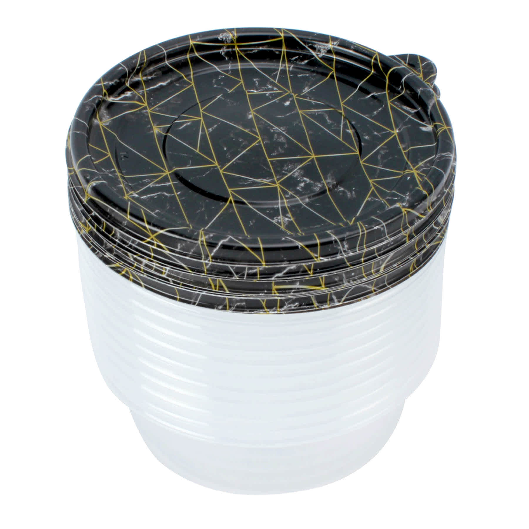 20-Piece Black & White Round Food Storage Set