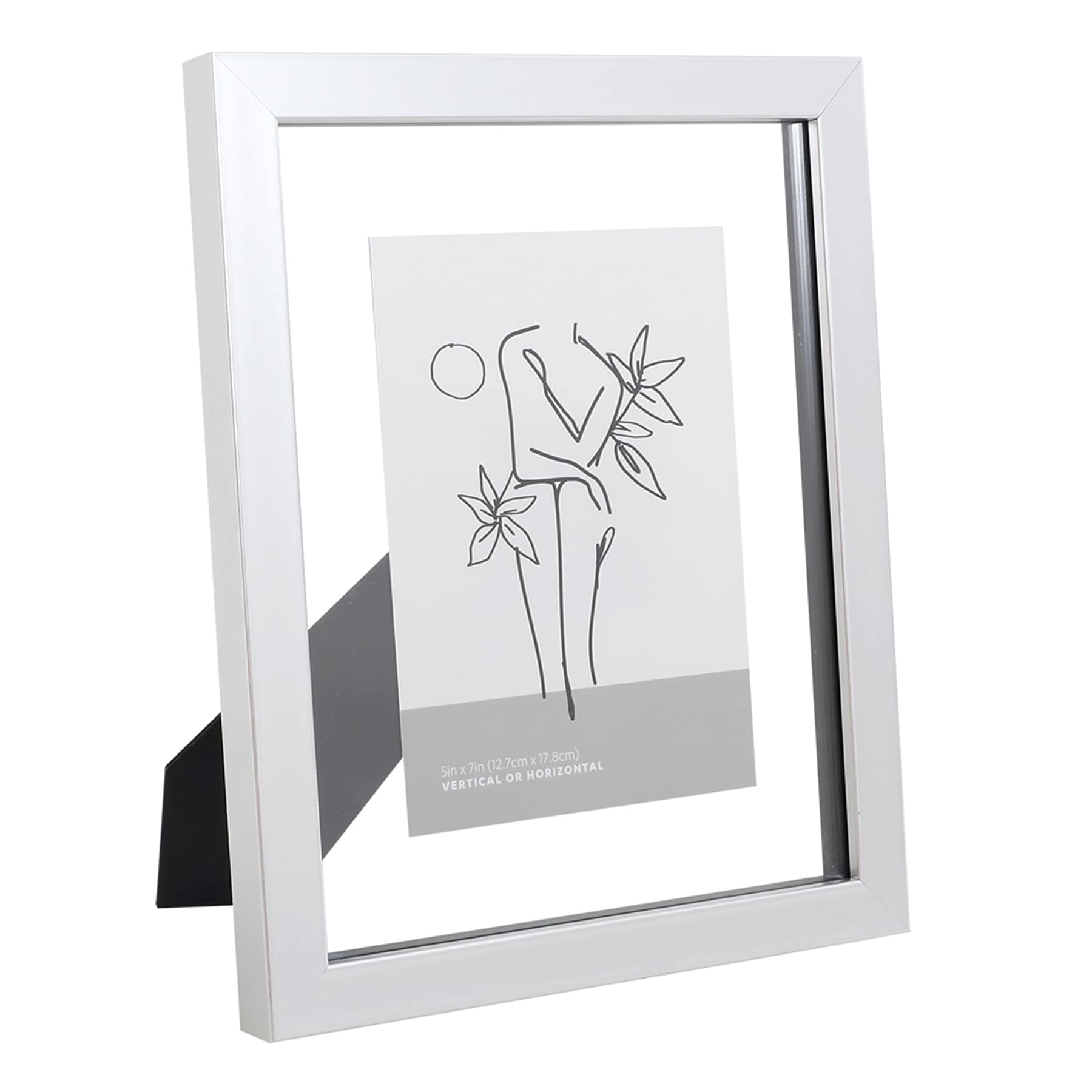 Silver Float Tabletop Picture Frame, 8x10