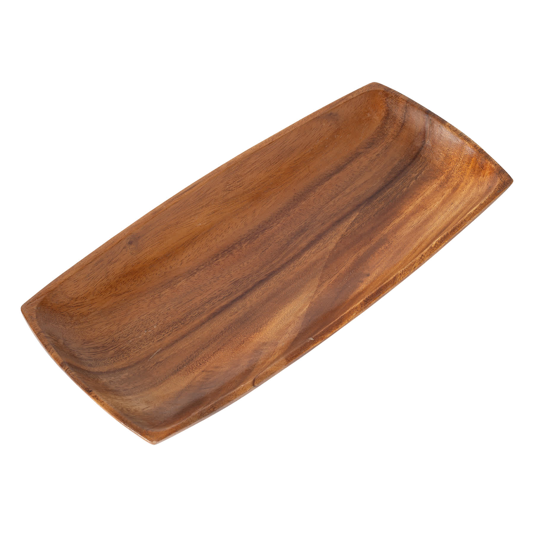 Curved Rectangle Wooden Tray, 13"