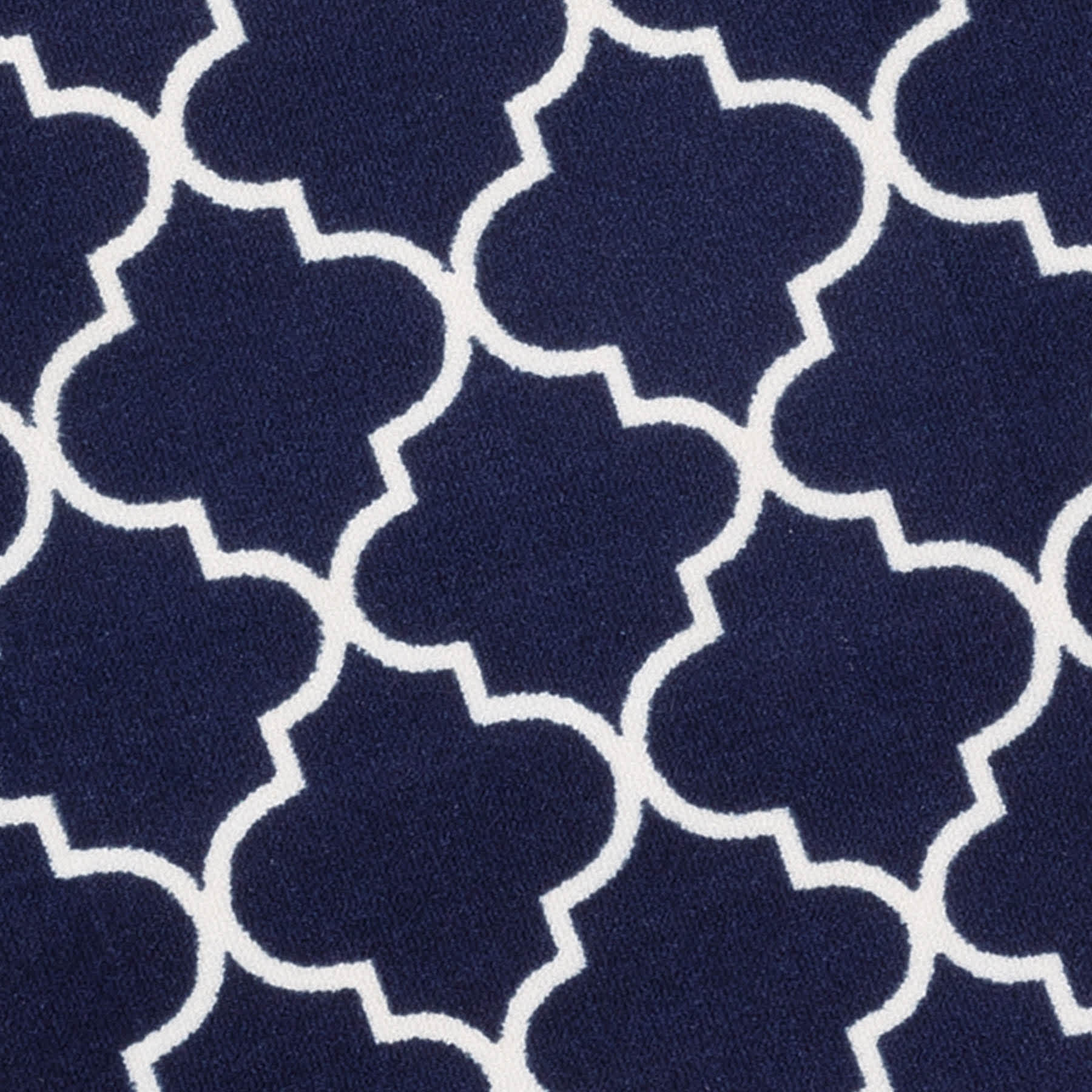 (D626) Brading Navy Blue Trellis Accent Rug, 3x4