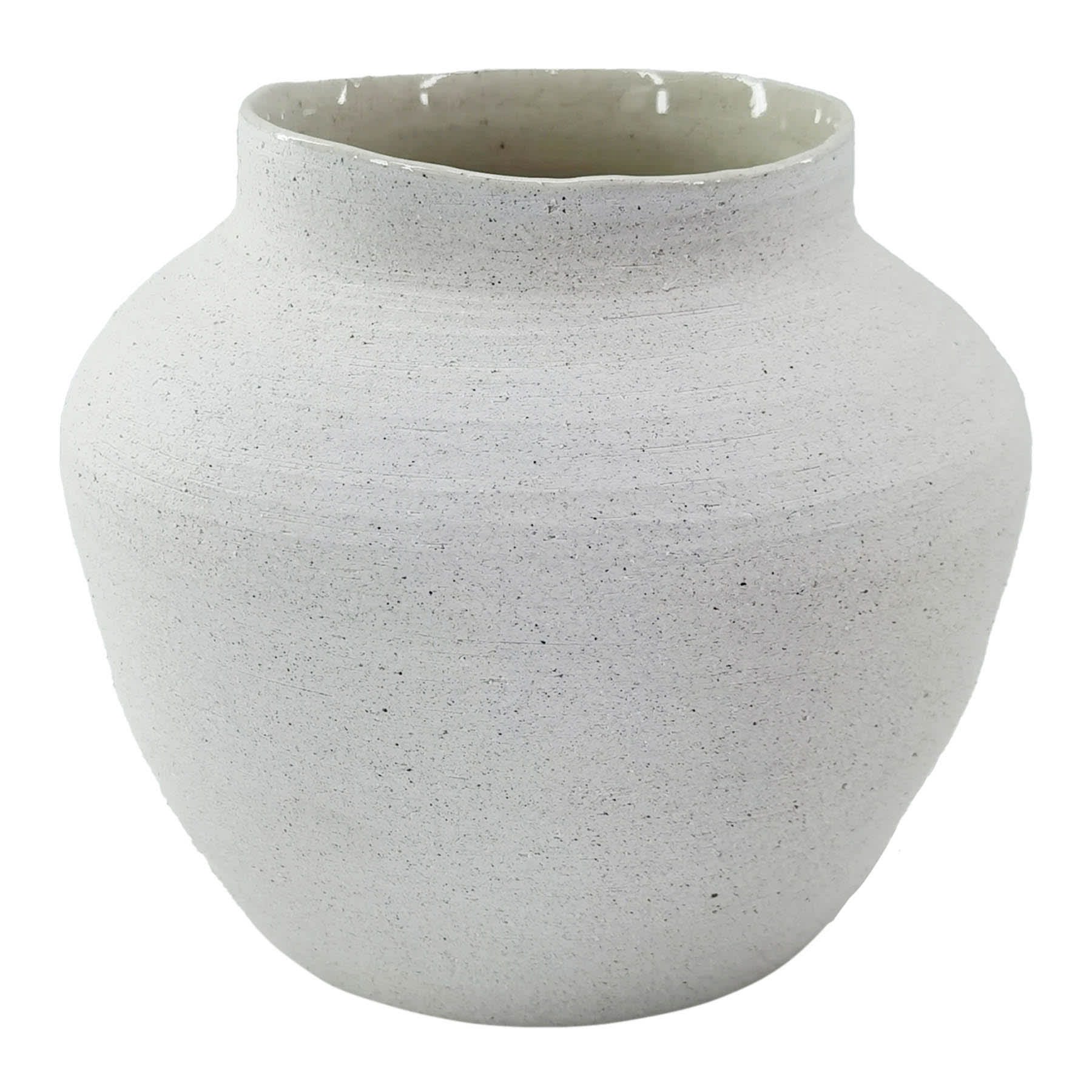 Brown Natural Textured Ceramic Pot, 10"