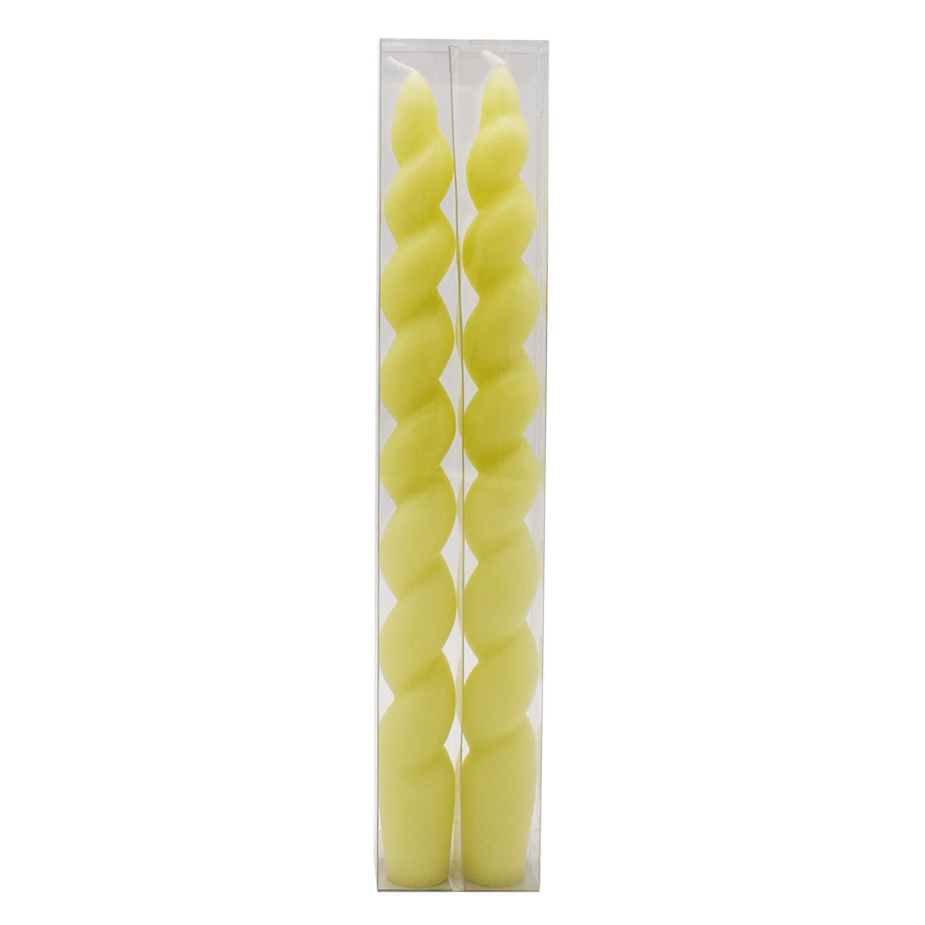 2-Pack Green Twisted Taper Candles, 10"