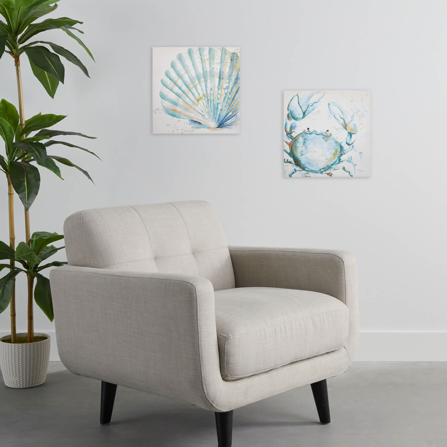 Honeybloom Crab Canvas Wall Art, 16"