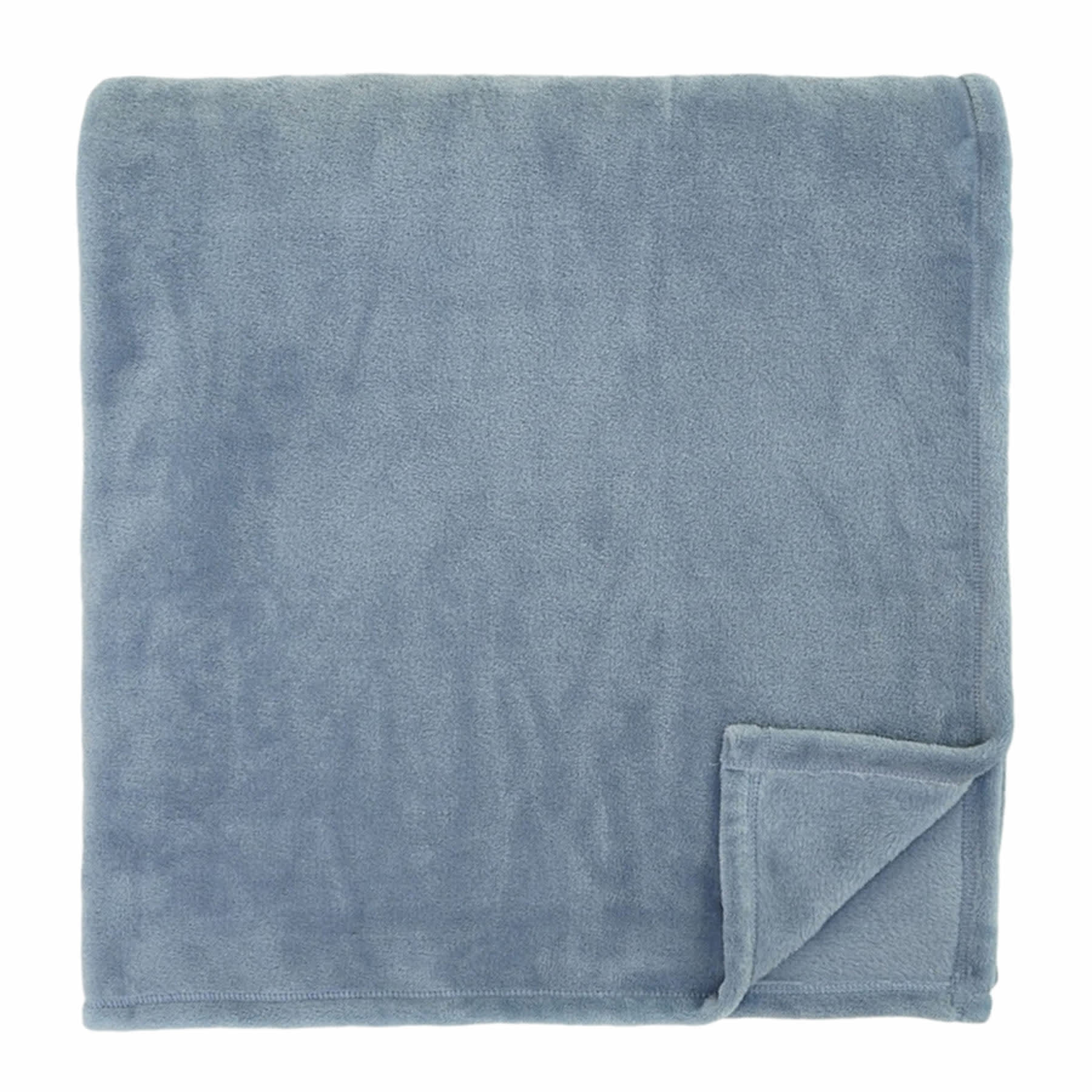 Honeybloom Light Blue Plush Bed Blanket, Full/Queen