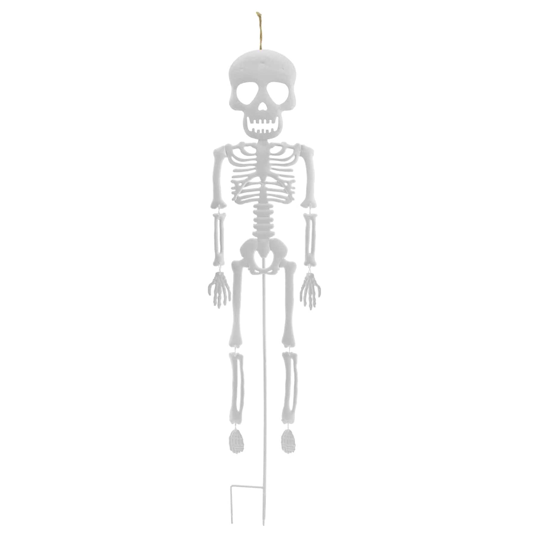 Happy Haunting Dangle Skeleton Yardstake, 44.5"