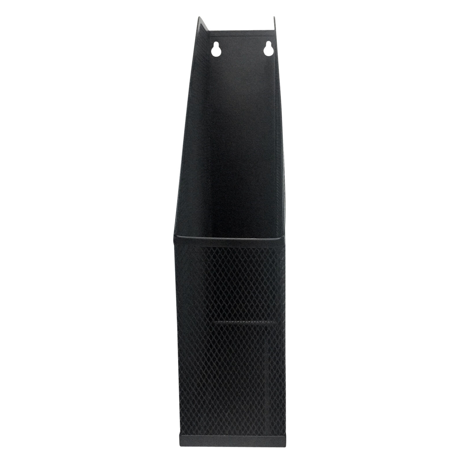 Black Metal Mesh Magazine Holder