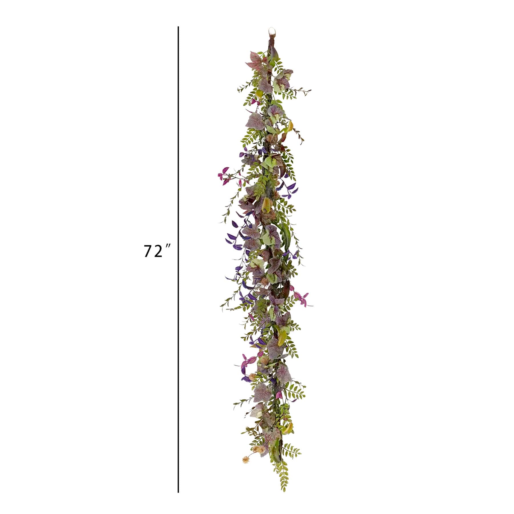 Grim Gardens Mixed Leaves Venus Fly Trap Garland, 72"