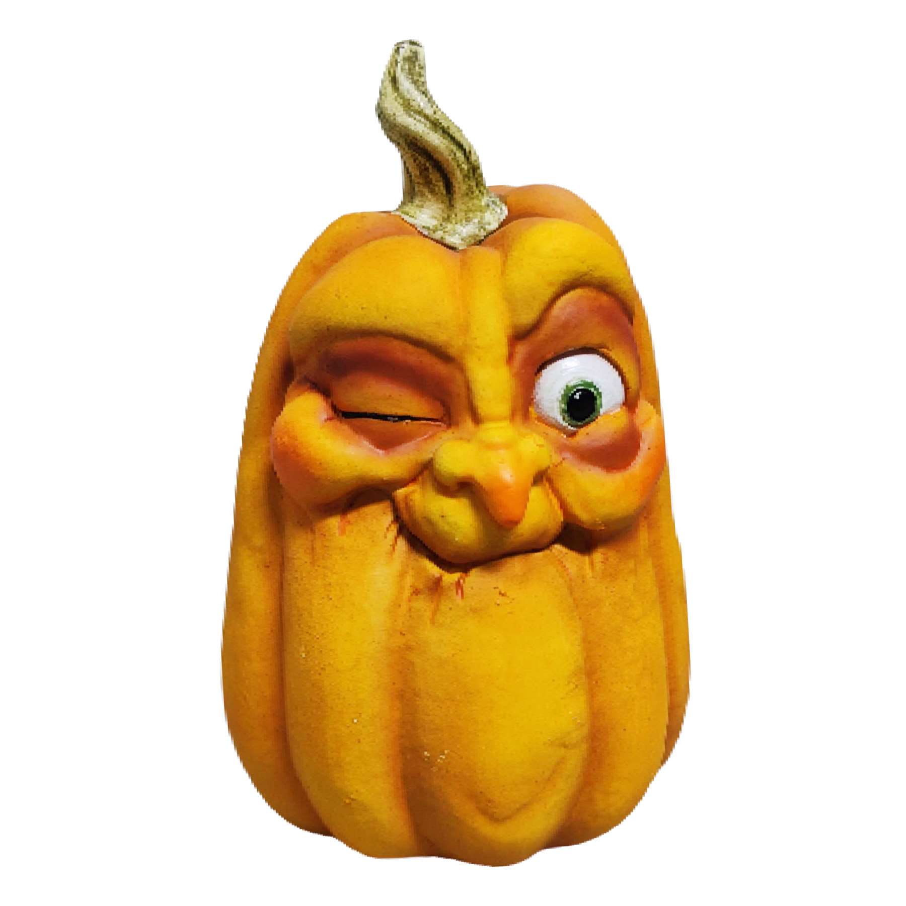 Grim Gardens Orange Emoji Pumpkin, 4.6"
