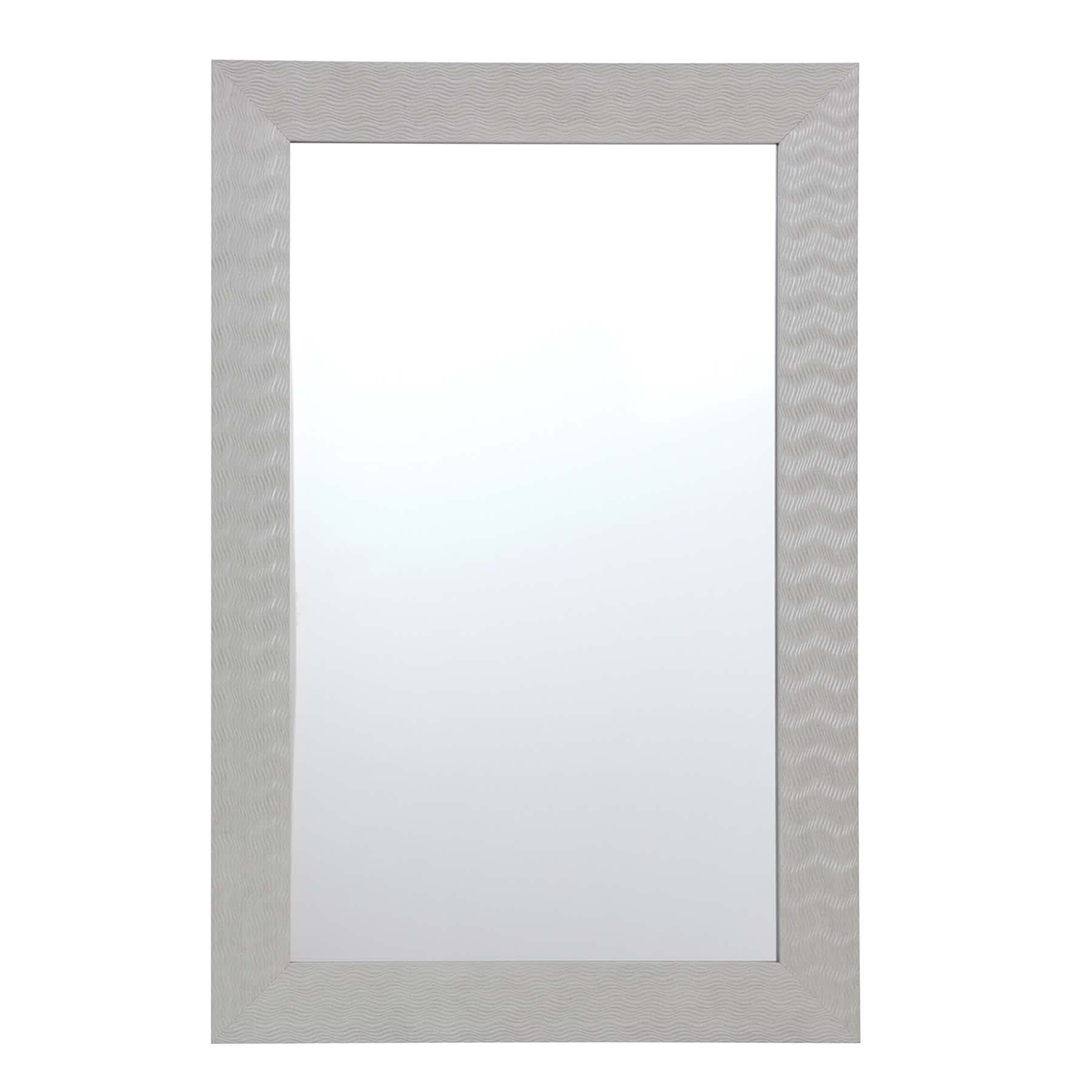 Light Grey Ripple Mirror, 24x36