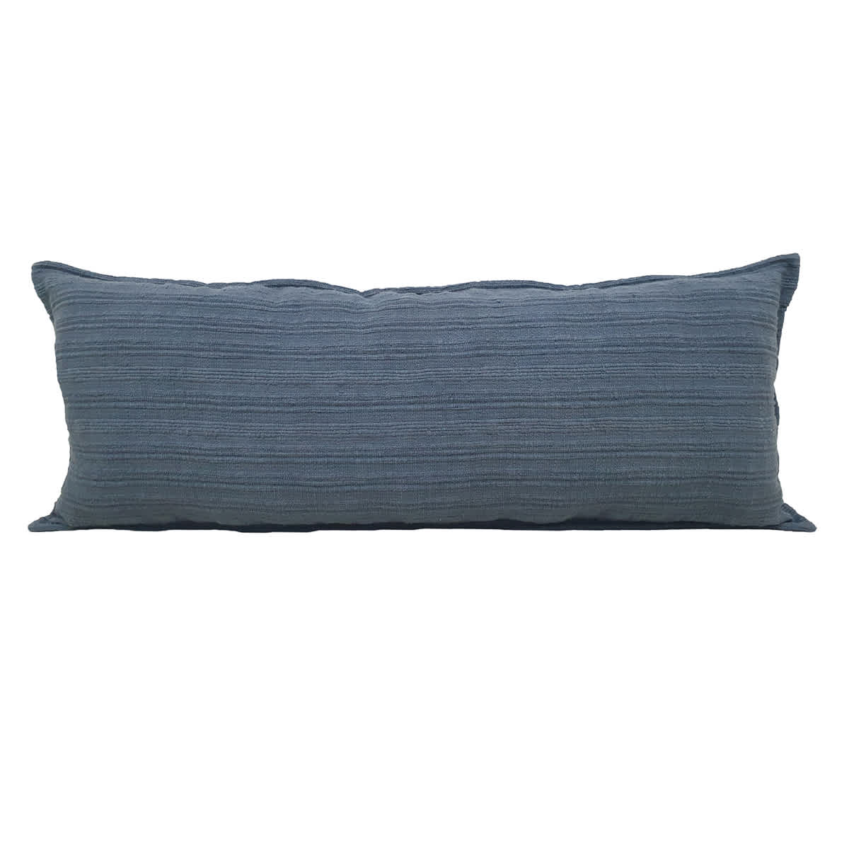 Honeybloom Blue Striped Slub Throw Pillow, 14x36