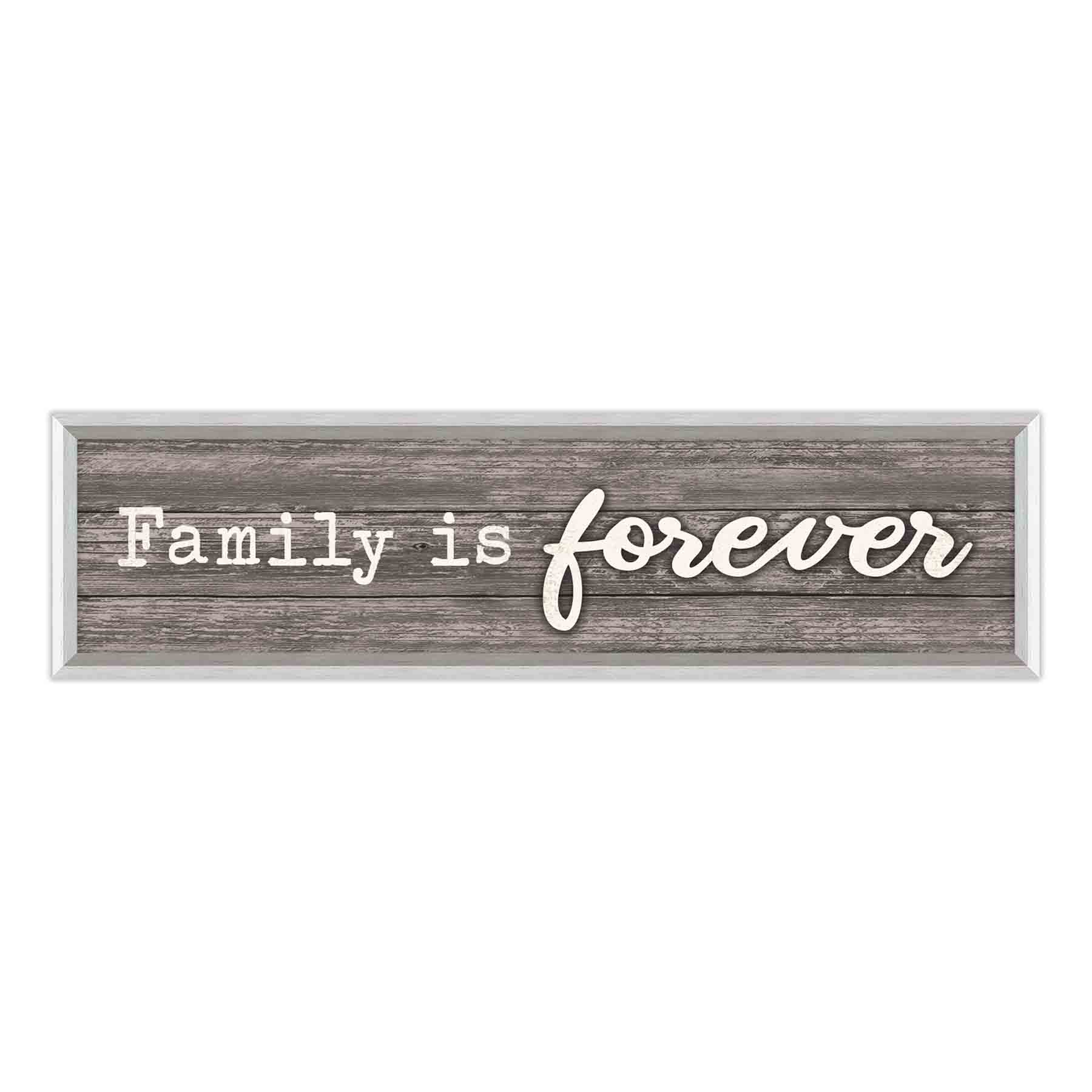 Framed Family Is Forever Textured Wall Sign, 8x30