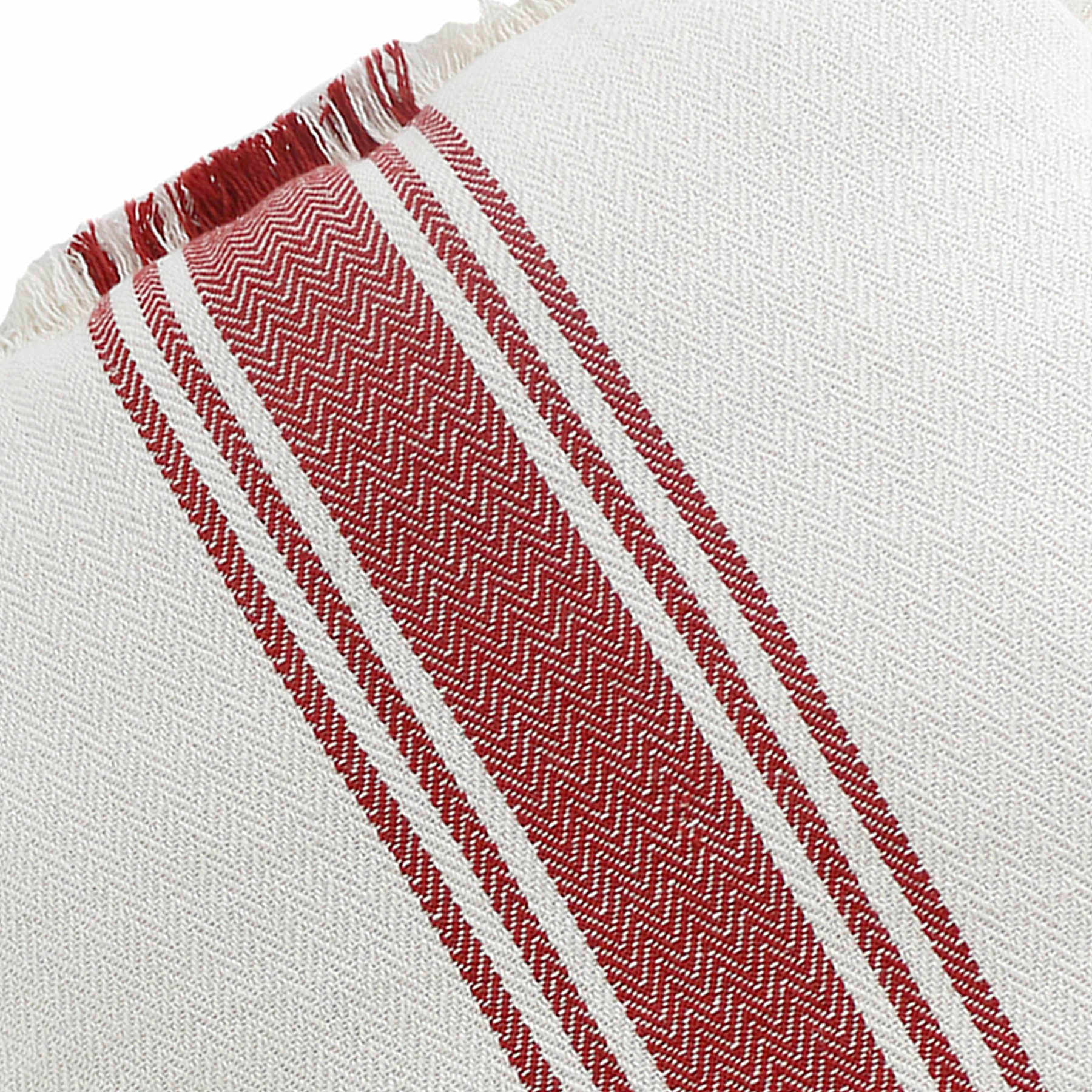 Red Center Striped Throw Pillow, 27"