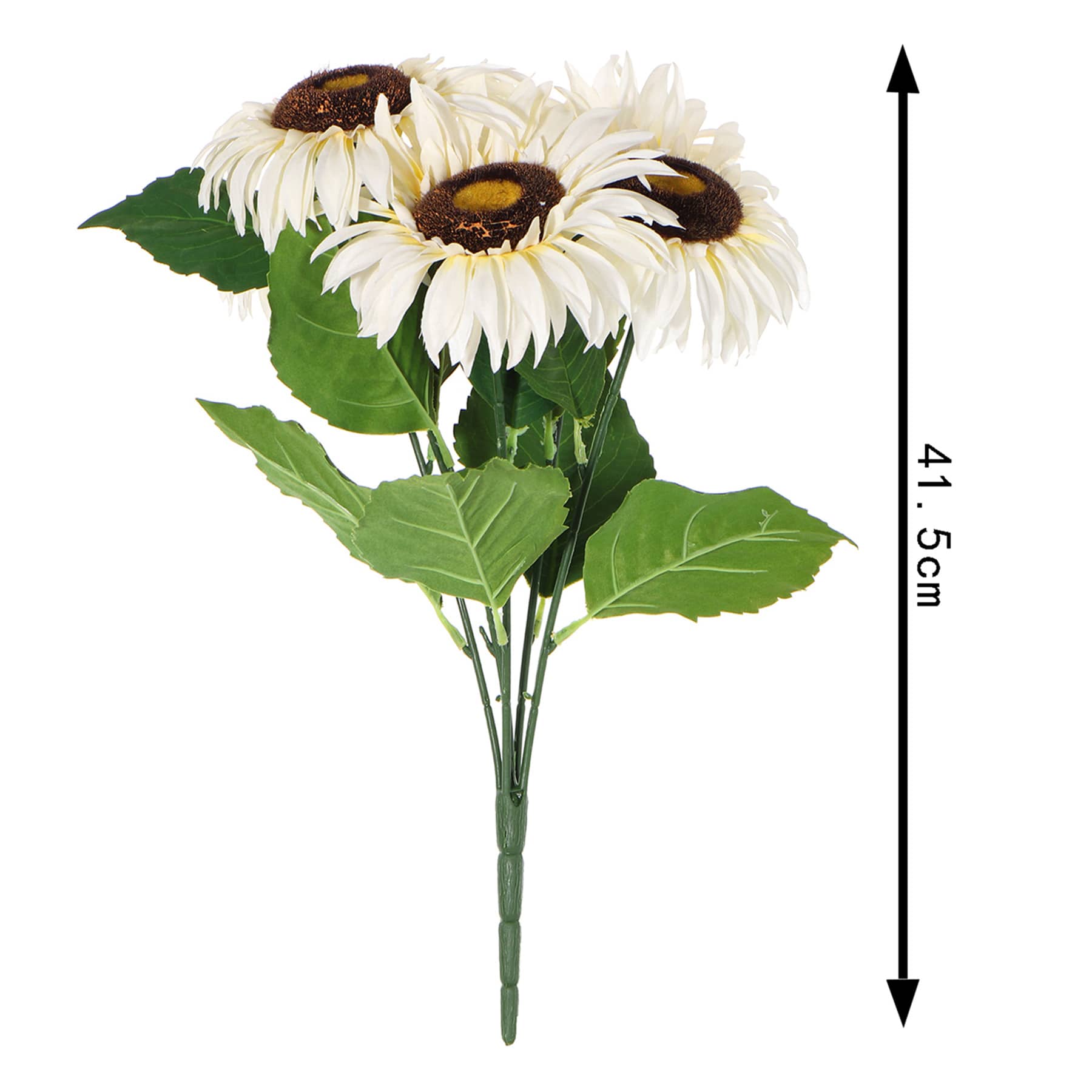 White Sunflower Fall Flower Bush, 17"
