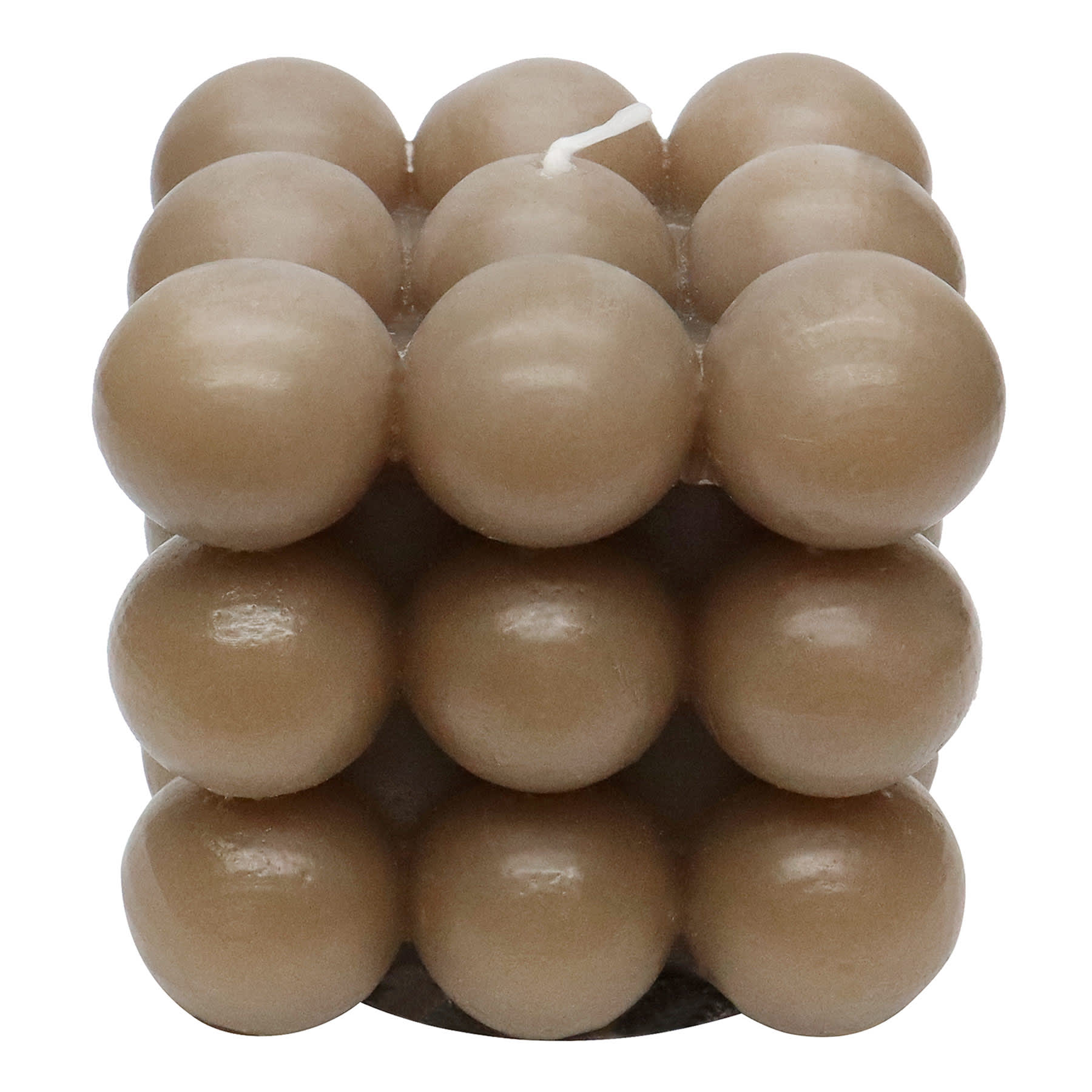 Crosby St. Brown Unscented Bubble Candle, 3"