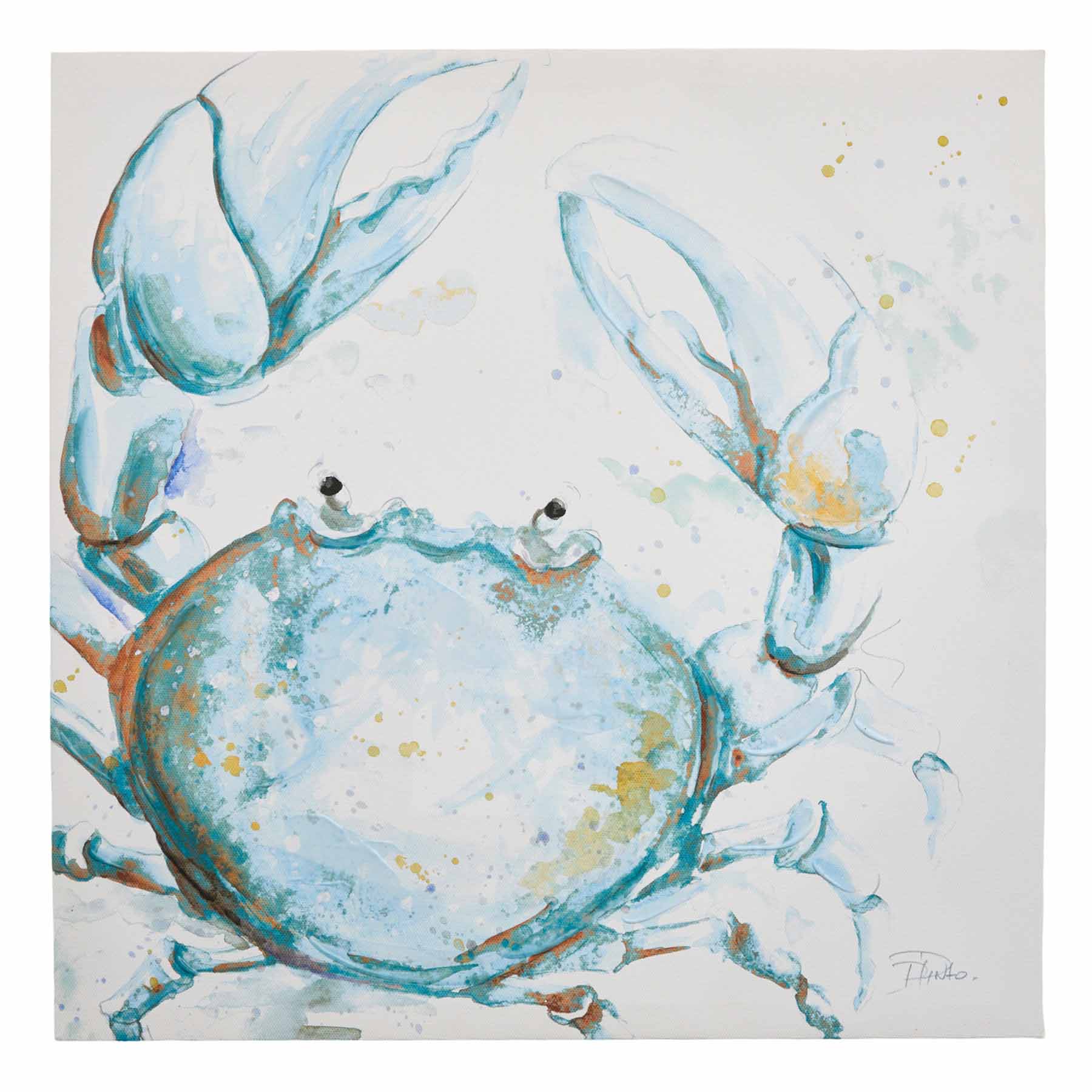 Honeybloom Crab Canvas Wall Art, 16"
