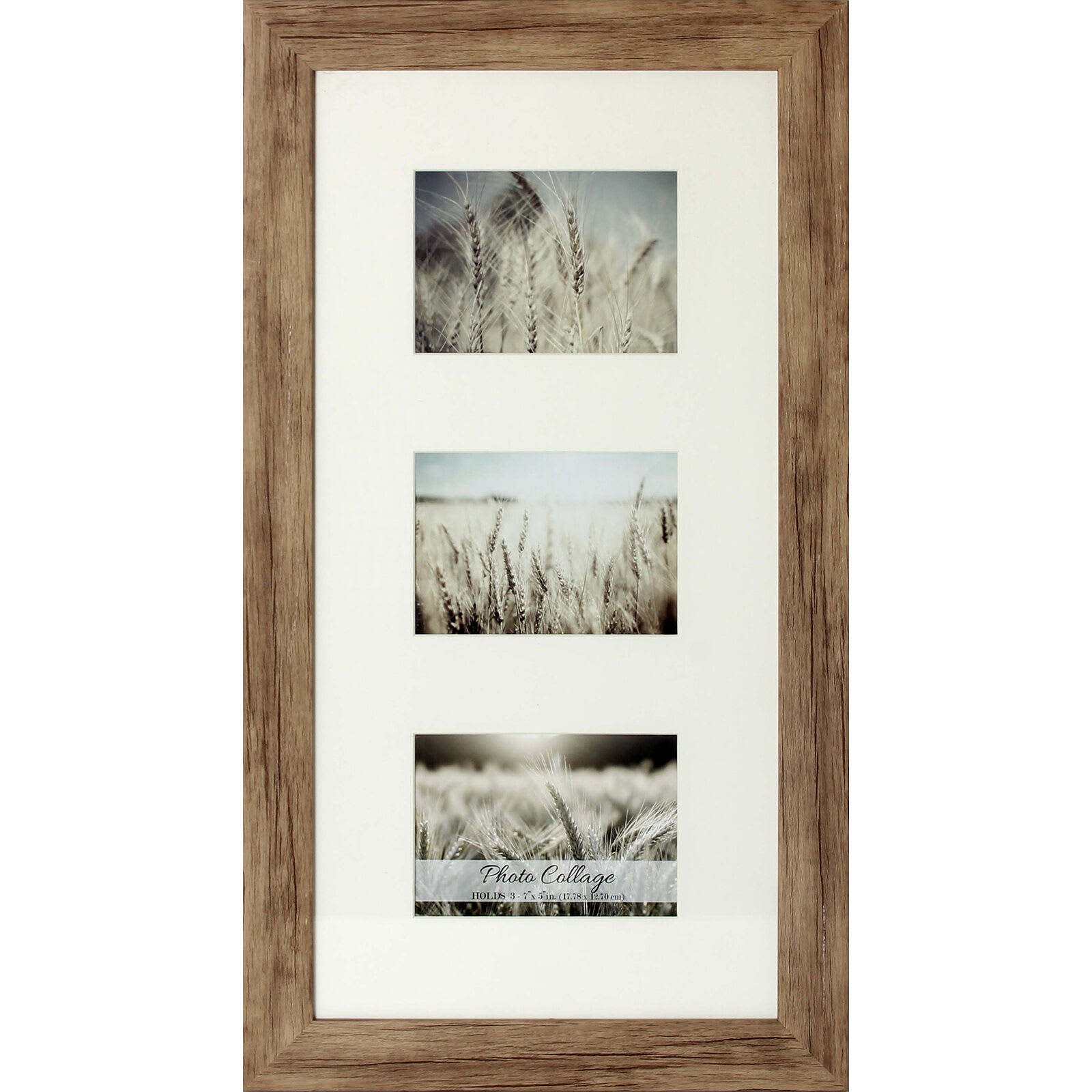 3-Photo Frame & Matted Driftwood Collage Frame, 12x24