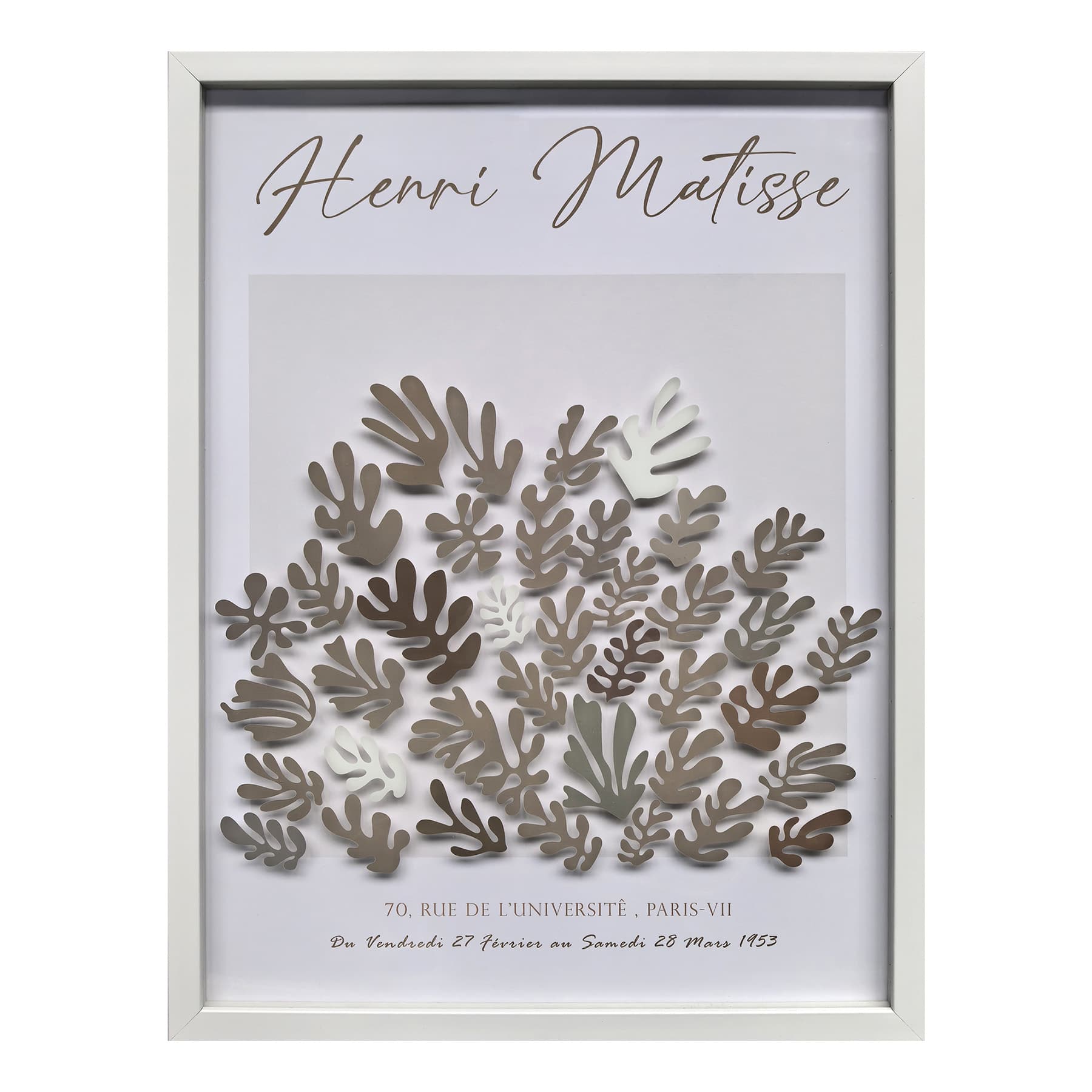 Framed Brown Matisse Poster Wall Art, 19x25