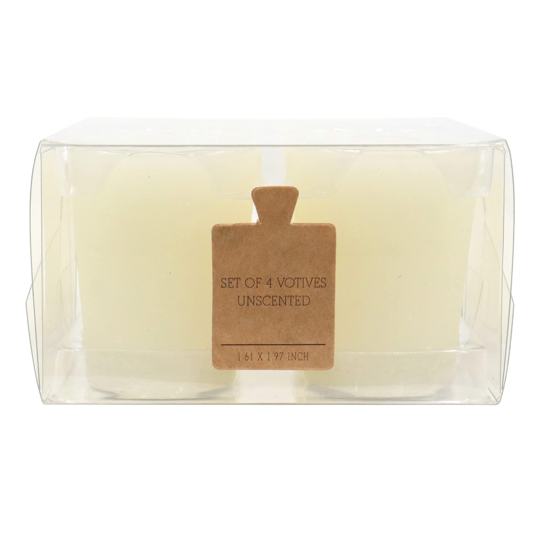 Honeybloom 4-Pack Ivory Unscented Votive Candles