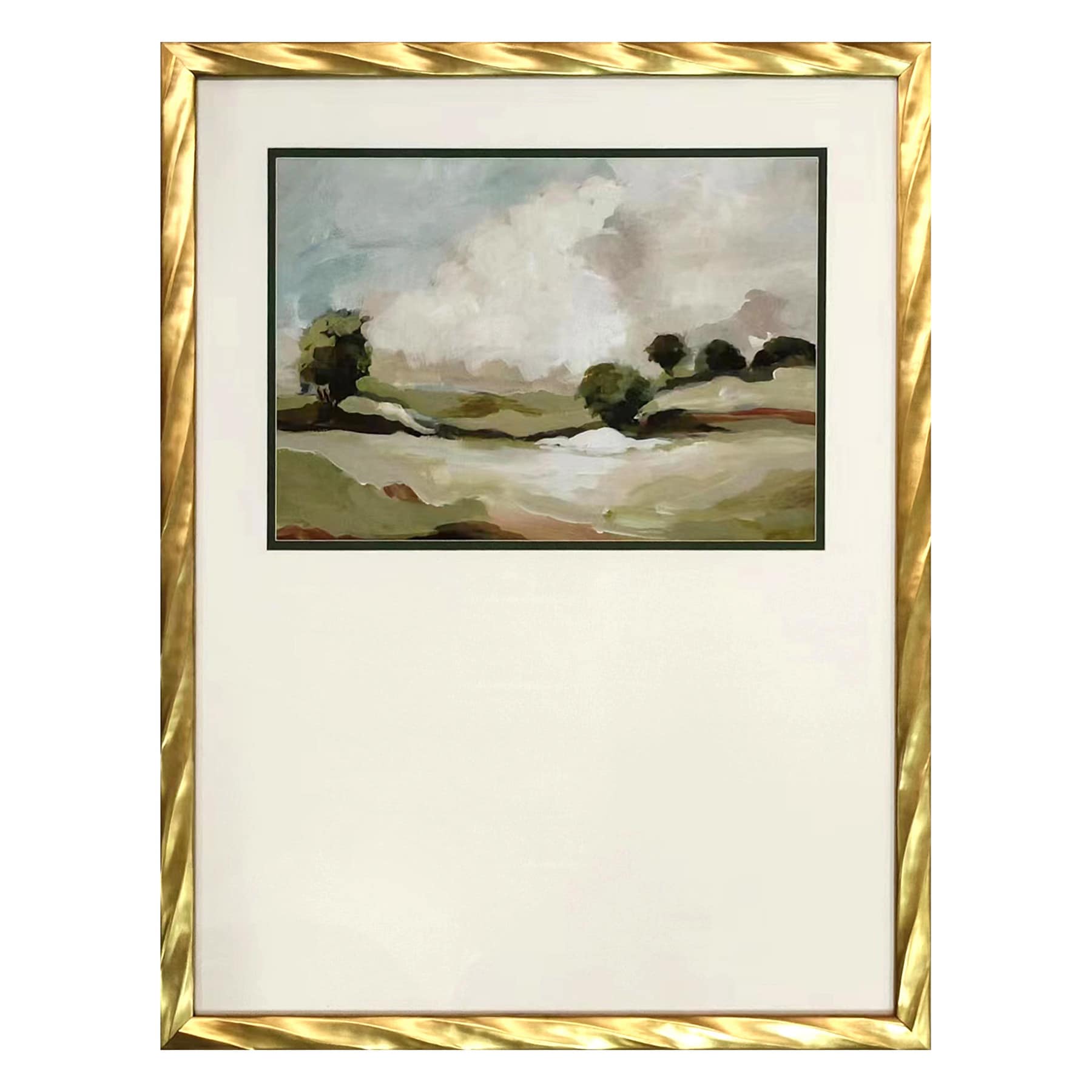 Glass Framed Pastoral Land Wall Art, 25x19