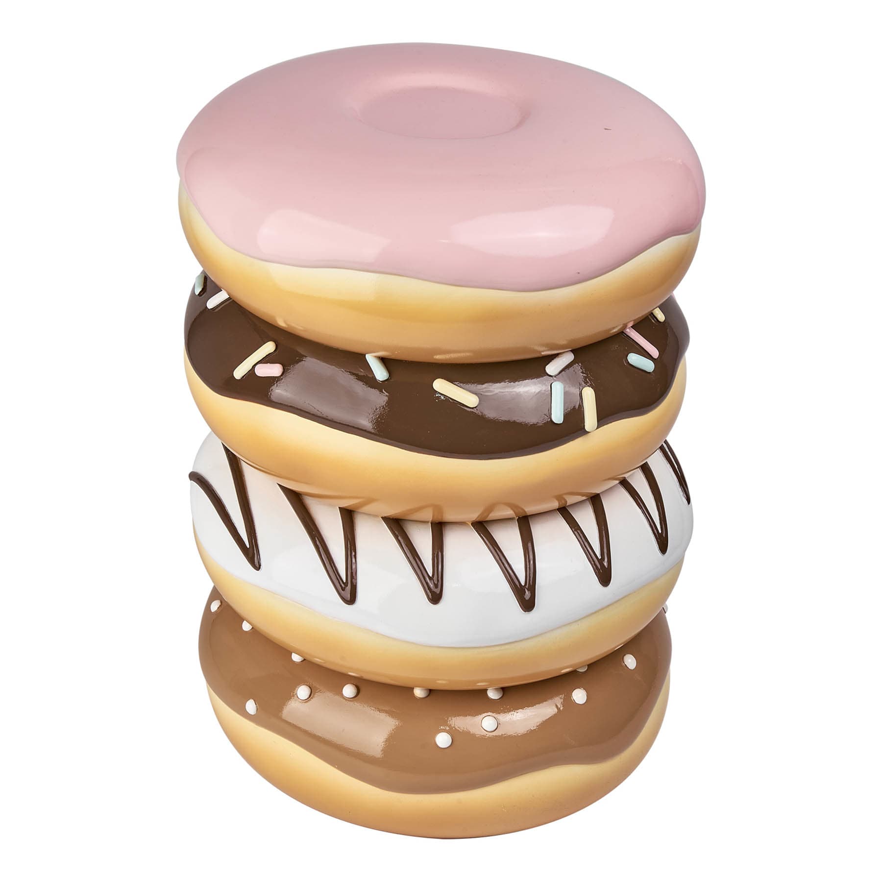 Donut Outdoor Garden Statue, 18"
