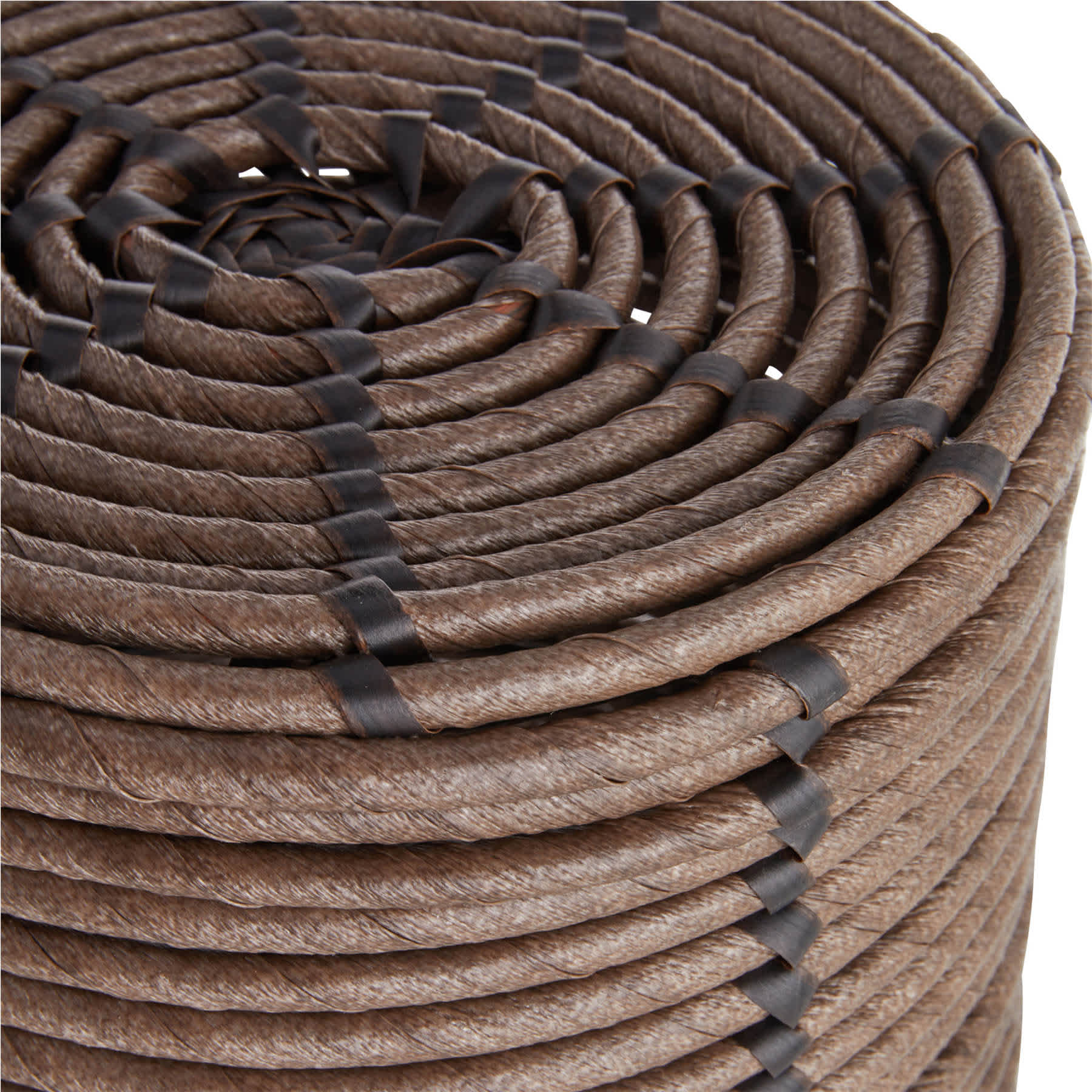 Polyrattan Brown Wicker Plant Stand, 13.8"