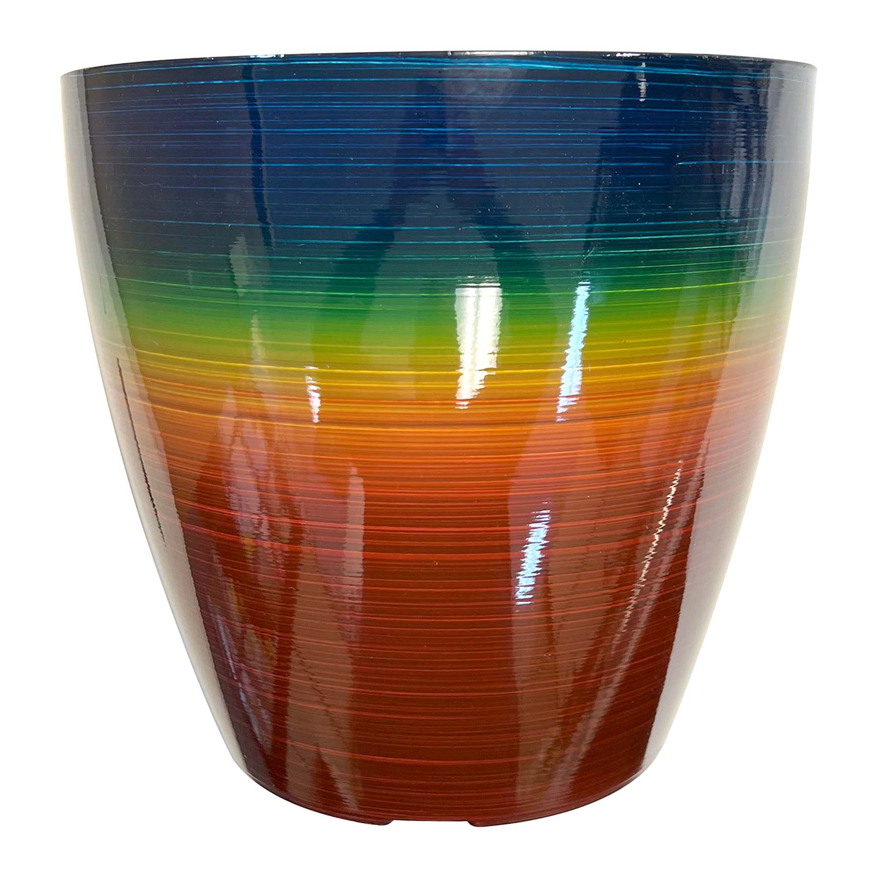 Rainbow Glazed Outdoor Planter, Medium