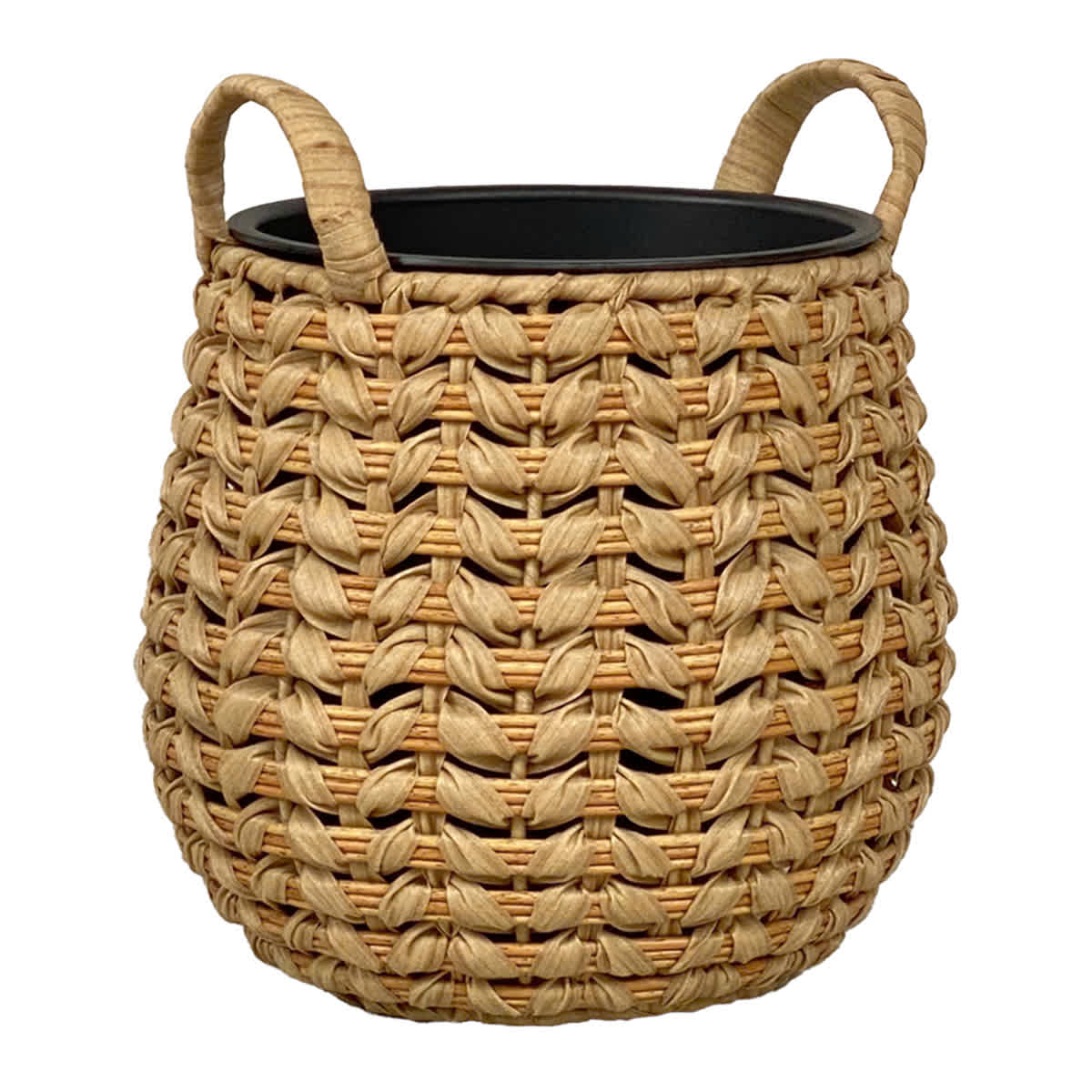 Honeybloom Hyacinth Rattan Outdoor Planter, Small
